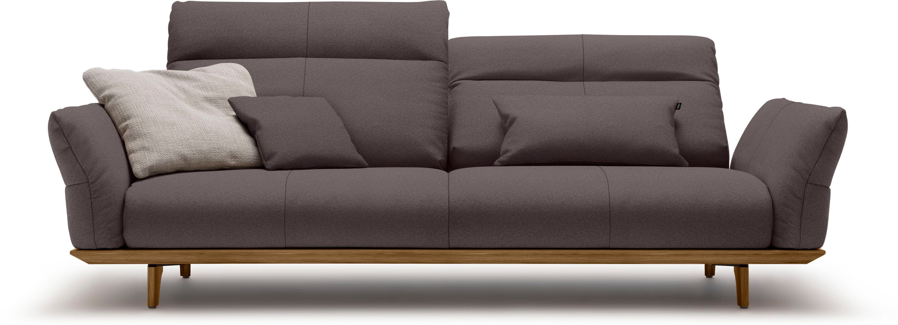 OTTO Creation BY ROLF BENZ 3,5-zitsbank Hs.460 Onderstel en poten in walnotenhout, breedte 228 cm grijs, 3-zitsbanken