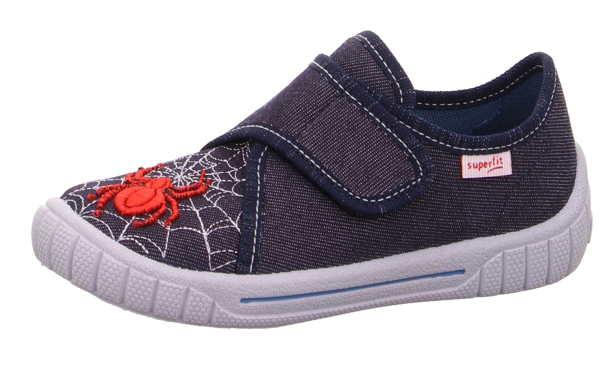 Superfit Pantoffels BILL WMS: normaal Klittenbandschoen, kleuterschool schoen met mooi motief jongens pantoffels maat 25 EU blauw