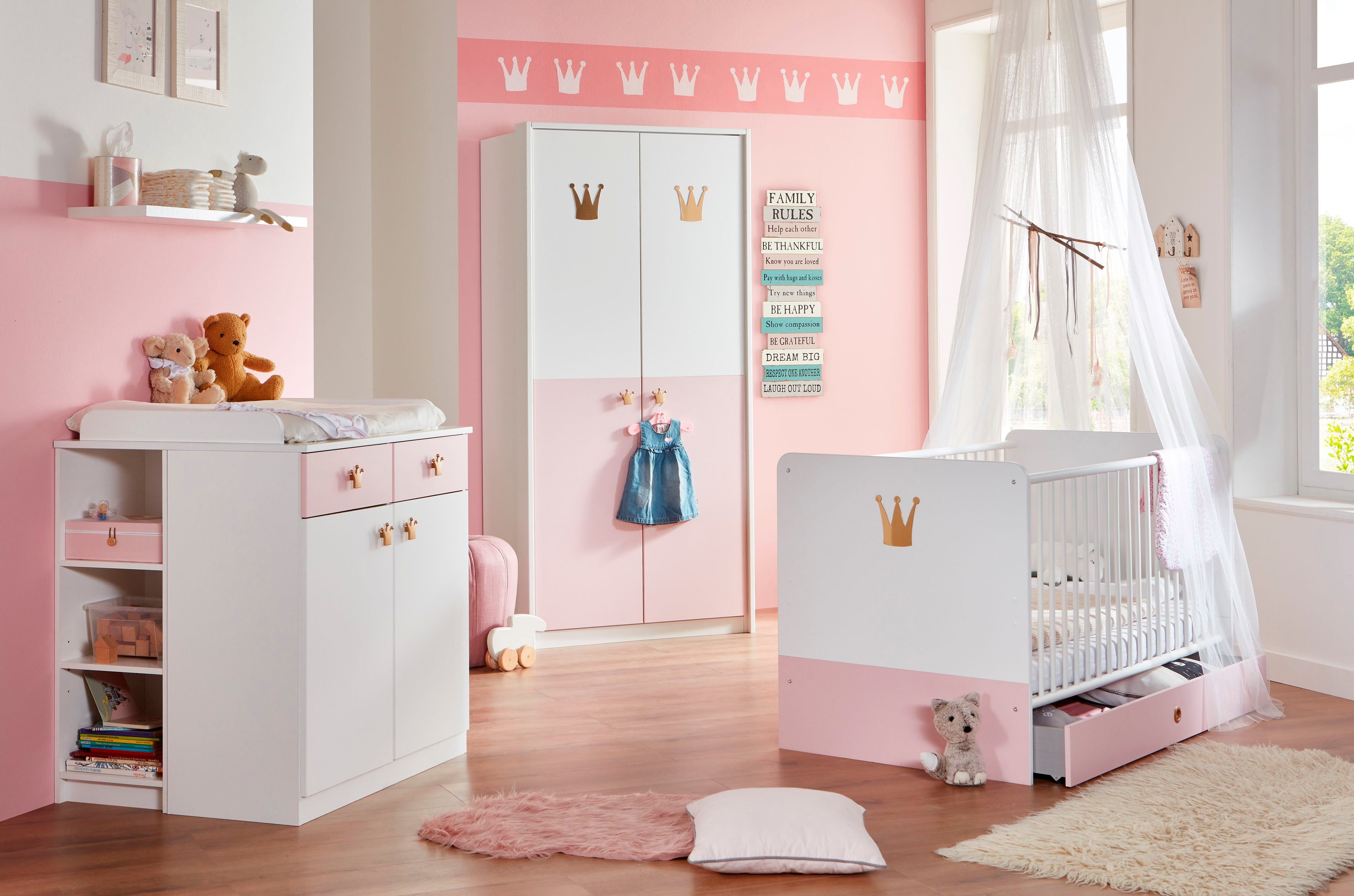 Wimex Bedlade Cindy2 toebehoren voor kinderbedden roze