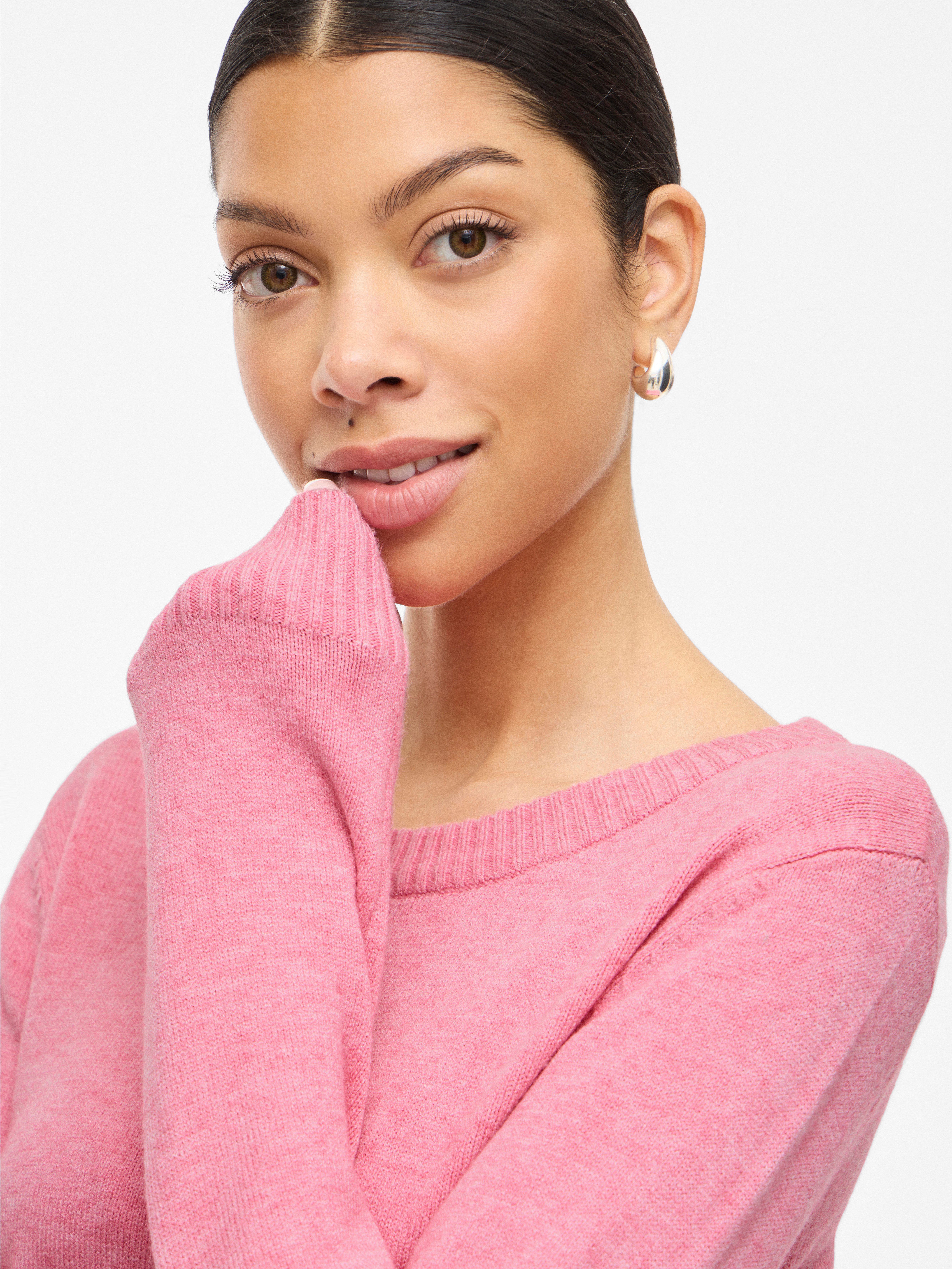 Vila Trui met ronde hals VIRIL O-NECK L/S KNIT TOP - NOOS
