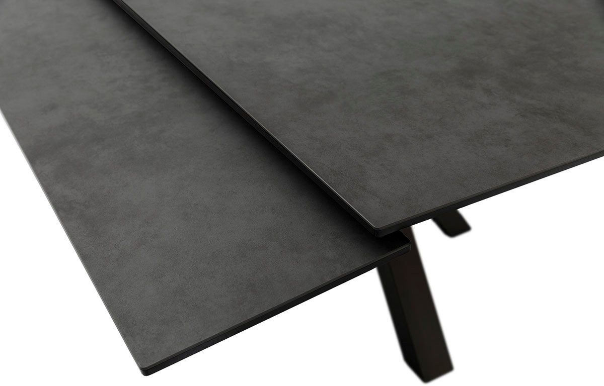 MCA furniture Eettafel PALLINI uitschuifbare tafel 90-150 cm Keramiek, metaal, lengteschuif, uittrekbaar, tafelblad 13 mm