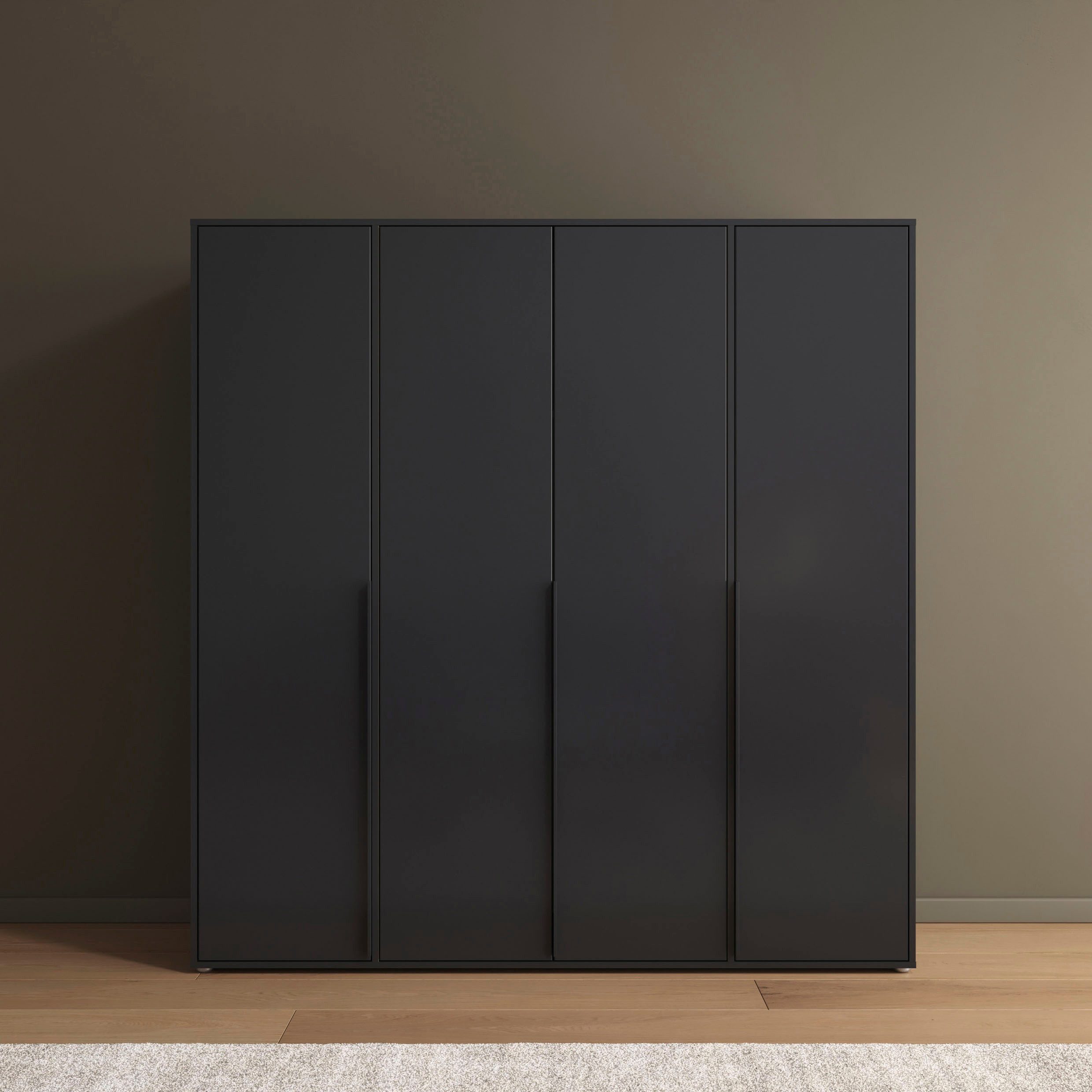 rauch Draaideurkast Kledingkast Kast Garderobe Wasmand NAGATA veel Opbergruimte met moderne stanggrepen in grijs metallic topseller made in germany