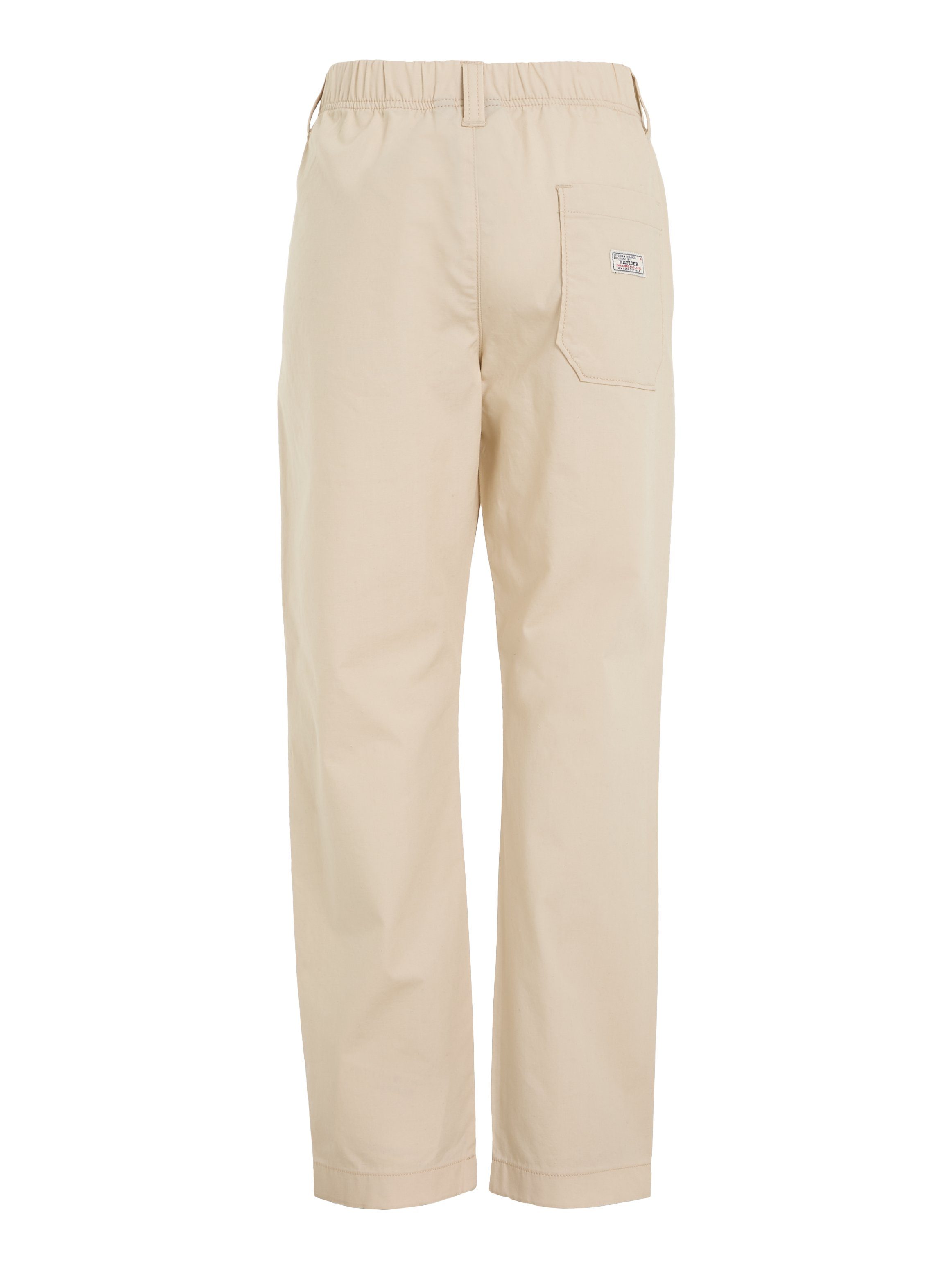 Tommy Hilfiger Comfortbroek POPLIN LONG PANTS Baby tot 2 jaar, tailleband met elastiek