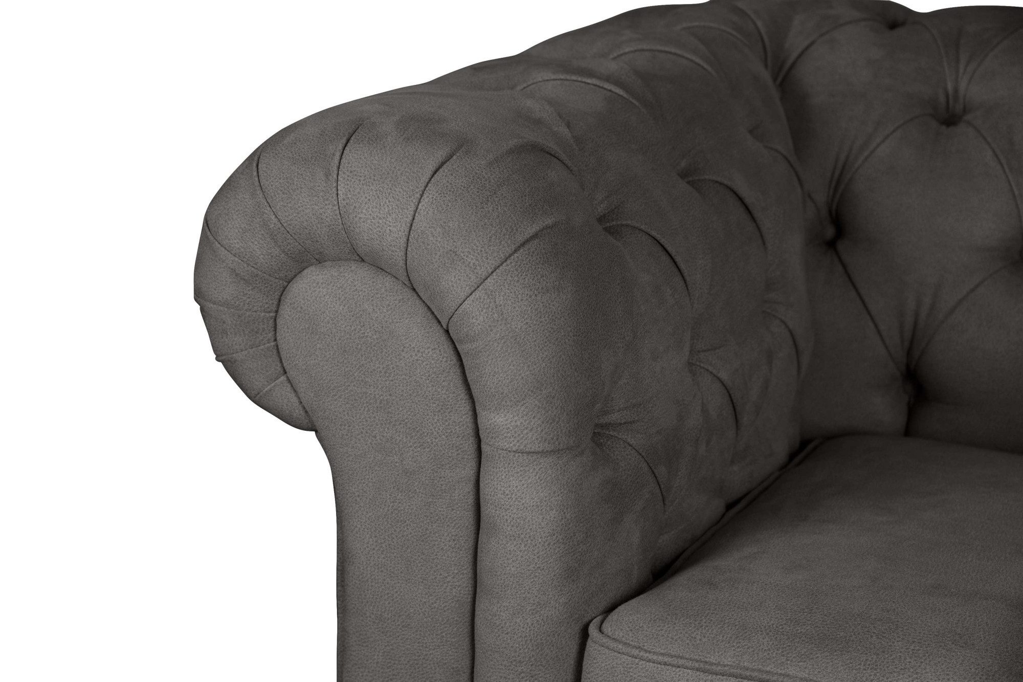 Home affaire 2-zitsbank CHARENTE, Chesterfield bank, golfvering, afmetingen: B/D/H: 147/89/74 cm