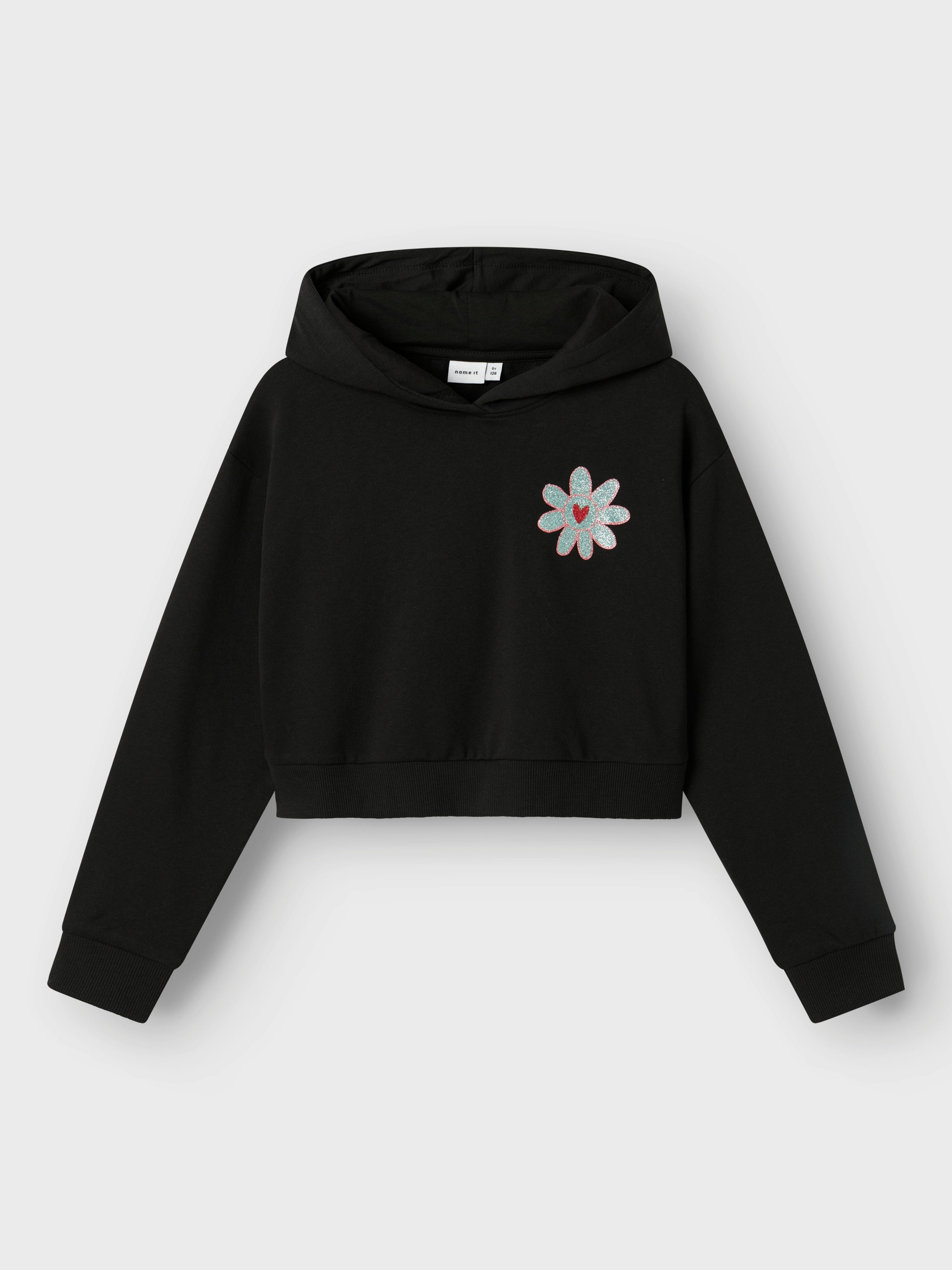 Name It Sweatshirt NKFKORY LS CROP BOXY SWE WH BRU PS NOOS