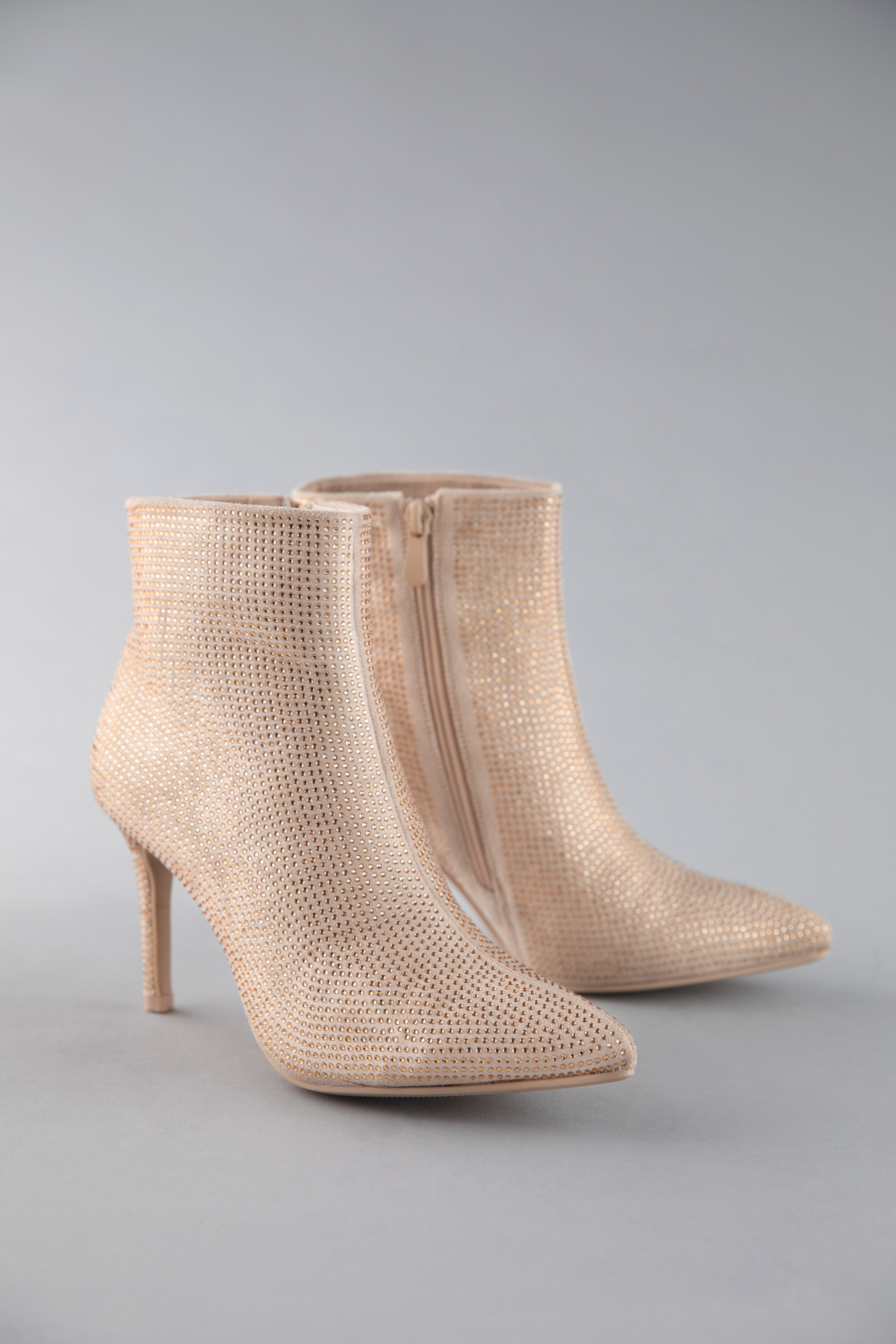 Aniston SHOES Laarsjes avond enkellaars met glittersteentjes - nieuwe collectie