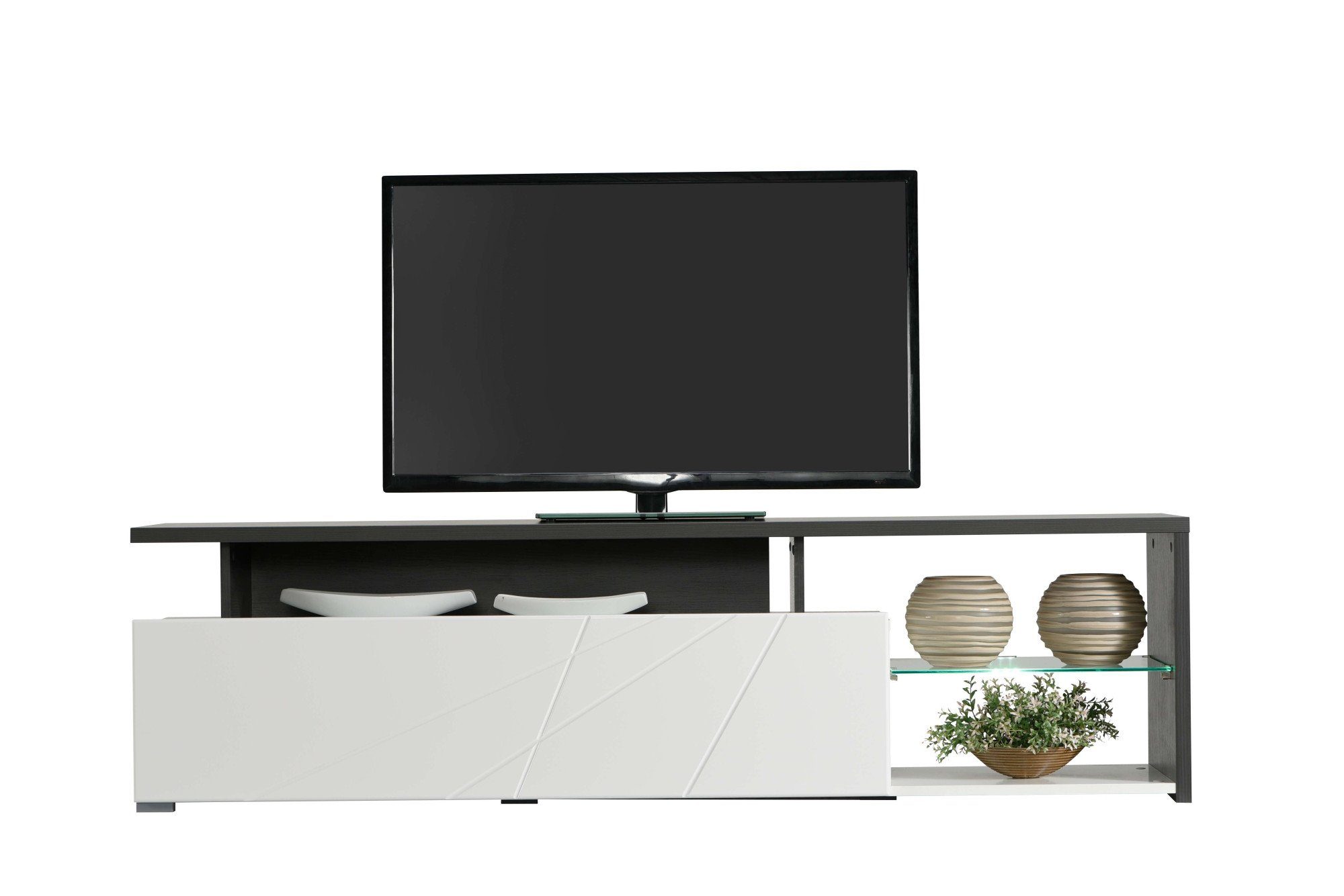 INOSIGN Tv-meubel Arctic TV-Board TV-kast, Br. 170 cm, met en zonder LED-verlichting, front met frezing