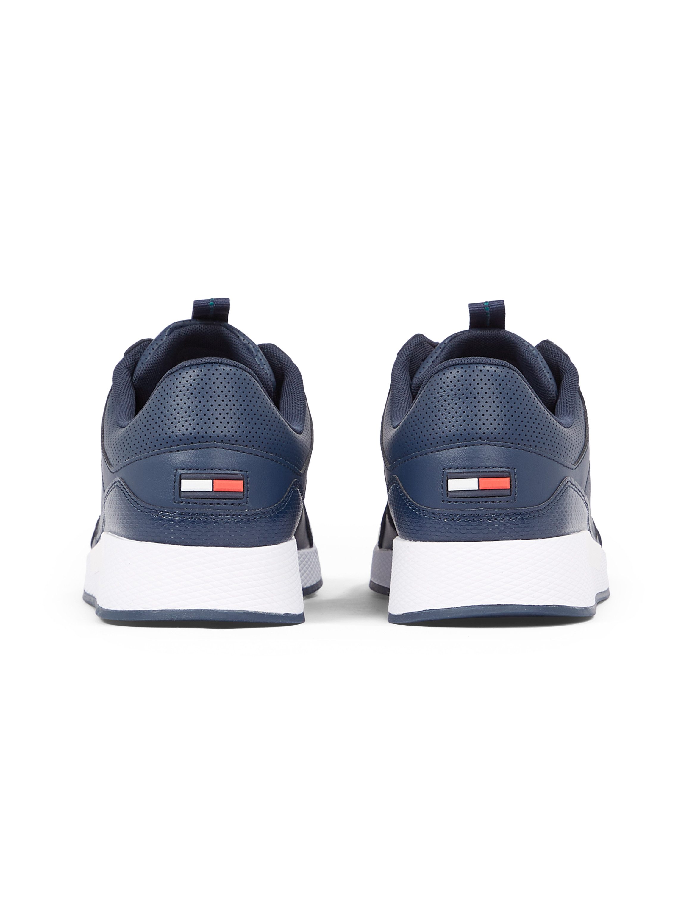 TOMMY JEANS Sneakers met sleehak TOMMY JEANS FLEXI RUNNER vrijetijdsschoen, lage schoen, veterschoen met zijlogo-vlag