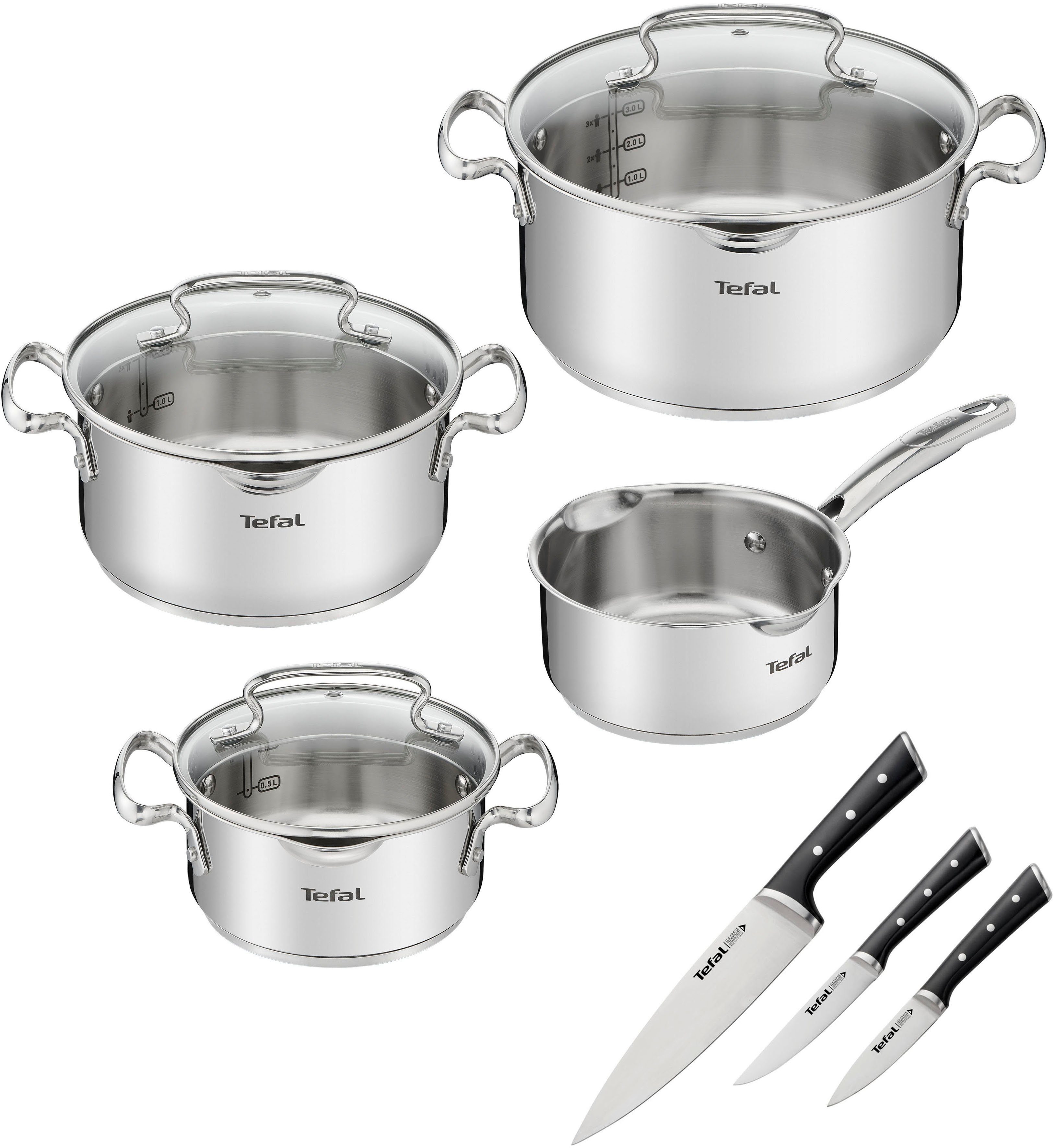 Tefal Pannenset G719S7_K2323S74 Duetto+ Ice Force (set, 10-delig)