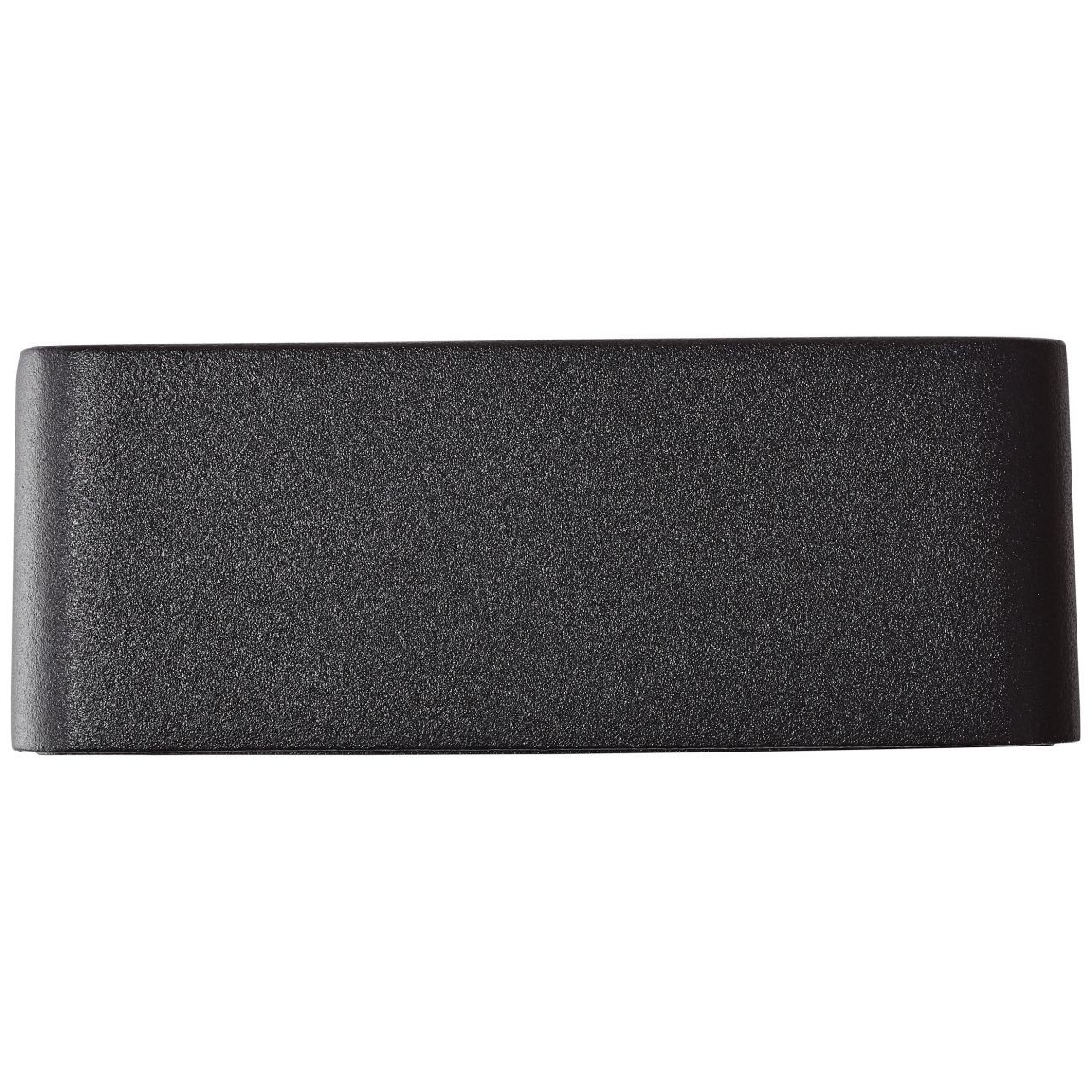 Brilliant Leuchten Wandlamp voor buiten Golda 5 x 12 x 15 cm, up/down light, 660 lm, warmwit, metaal/glas, zwart