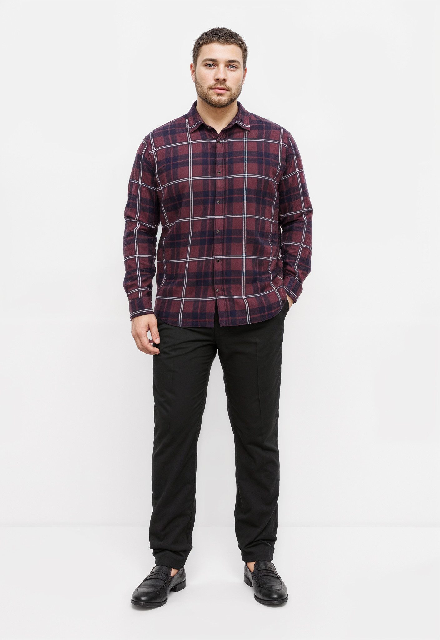 Jack & Jones PlusSize Overhemd met lange mouwen JJJOSHUA FALL FLANNEL SHIRT LS PLS