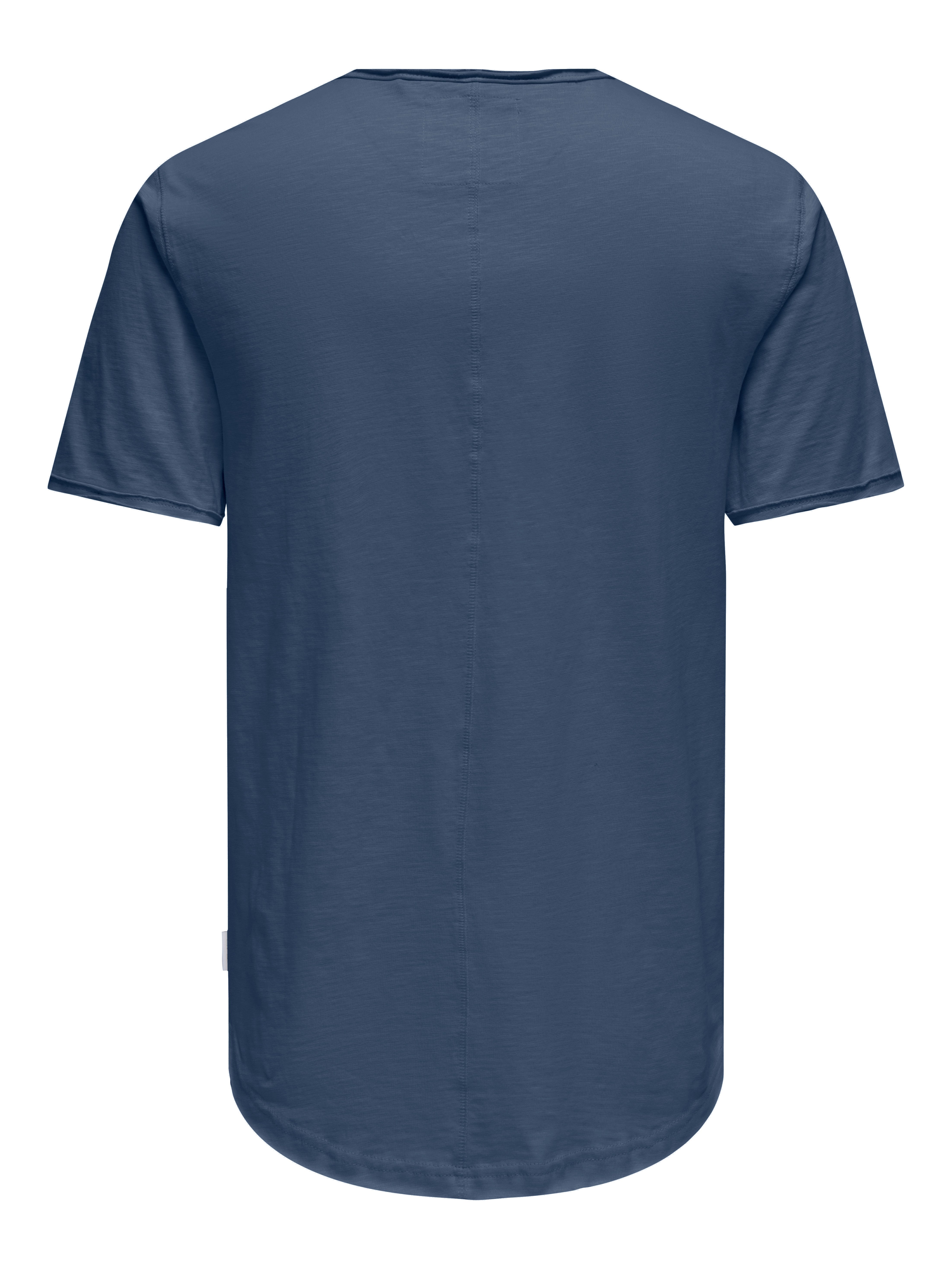 ONLY & SONS Shirt met ronde hals ONSBENNE LONGY SS TEE NF 7822 NOOS