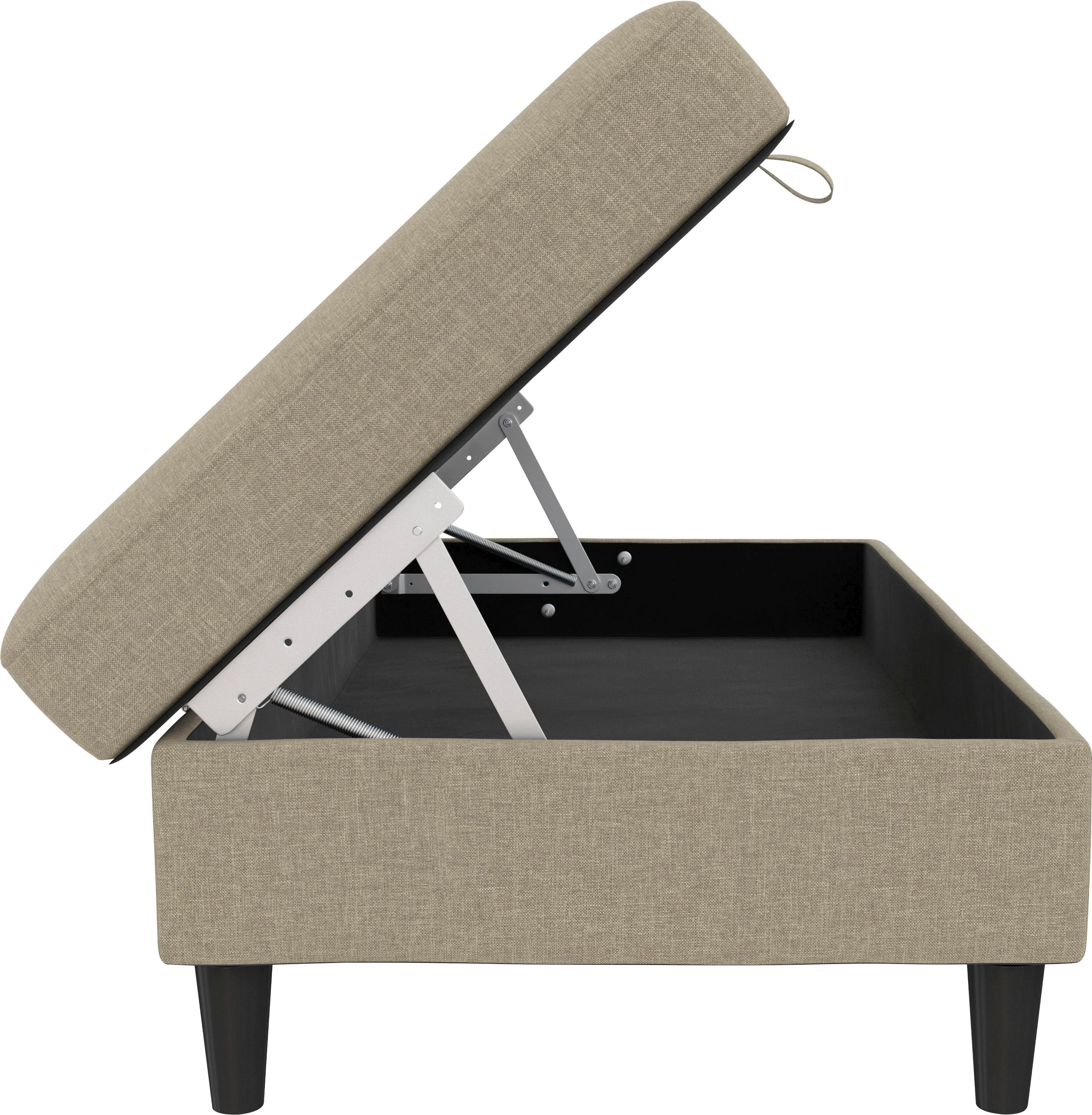 Dorel Home Hocker met bergruimte Hartford Hocker met bergruimte, vrij plaatsbaar, zithoogte 43 cm