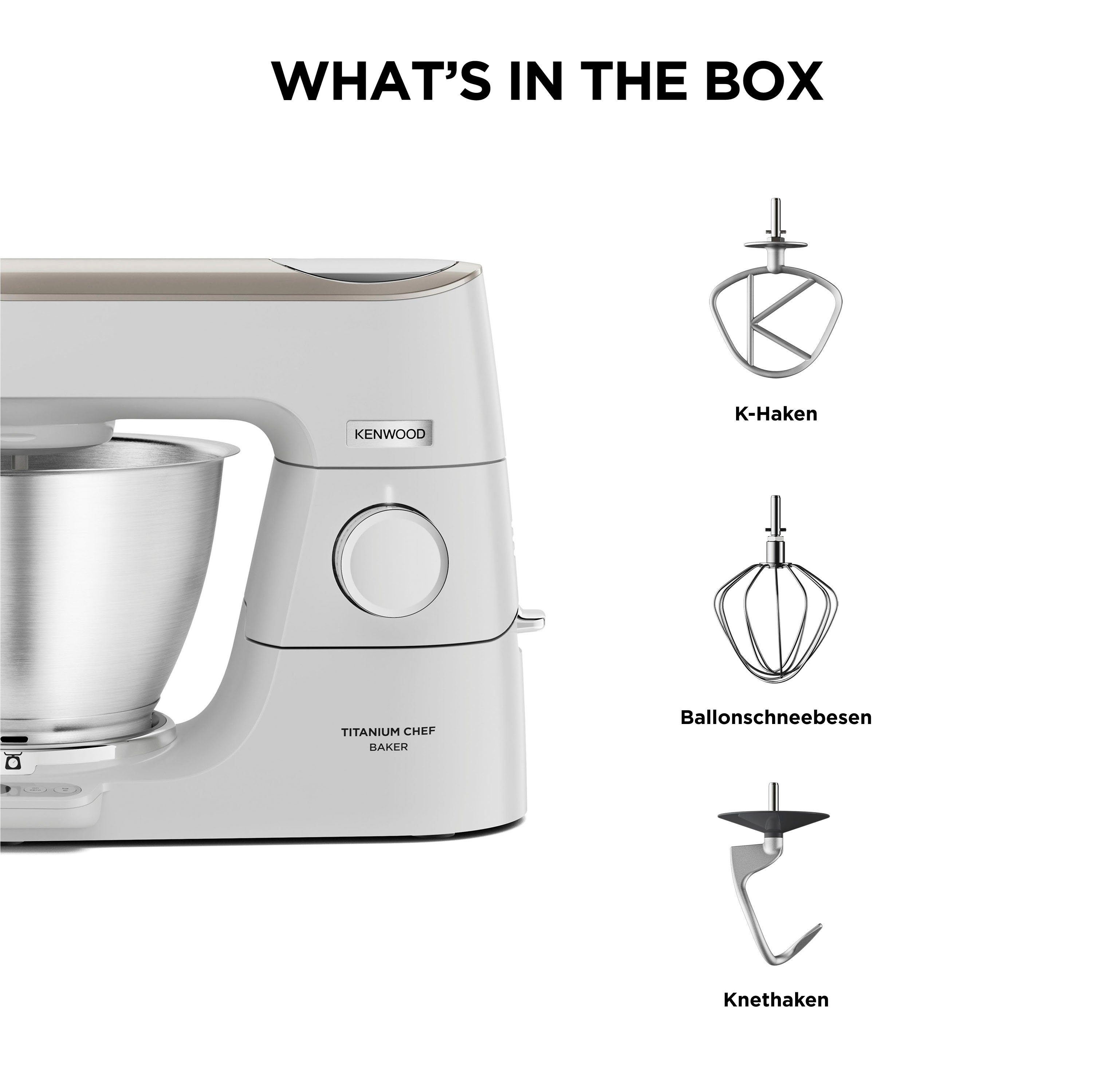KENWOOD Keukenmachine Titanium Chef Baker KVC65.001WH