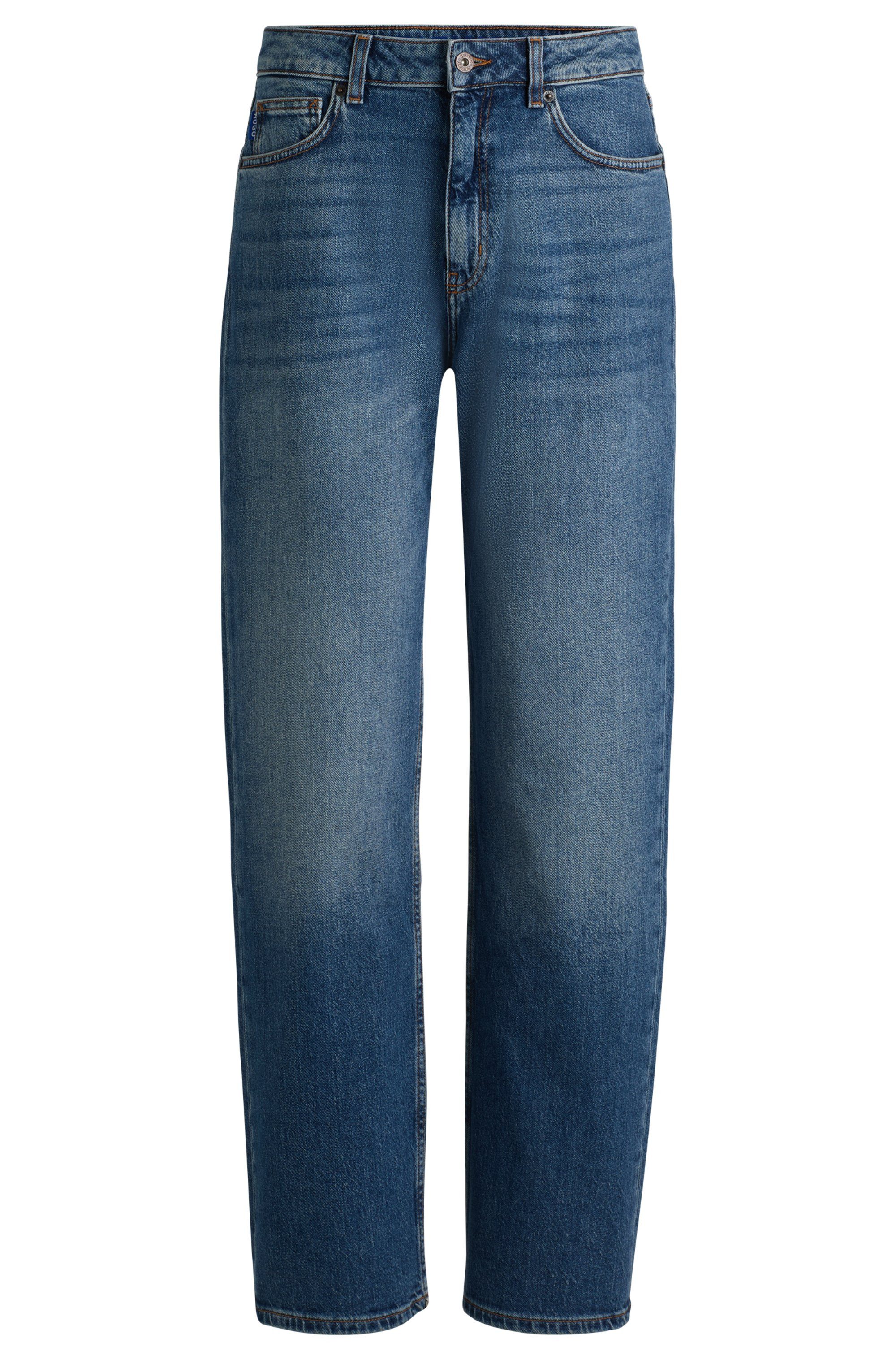HUGO Blue Straight jeans Elyah Straight fit jeans met hoge taille, lange lengte 36