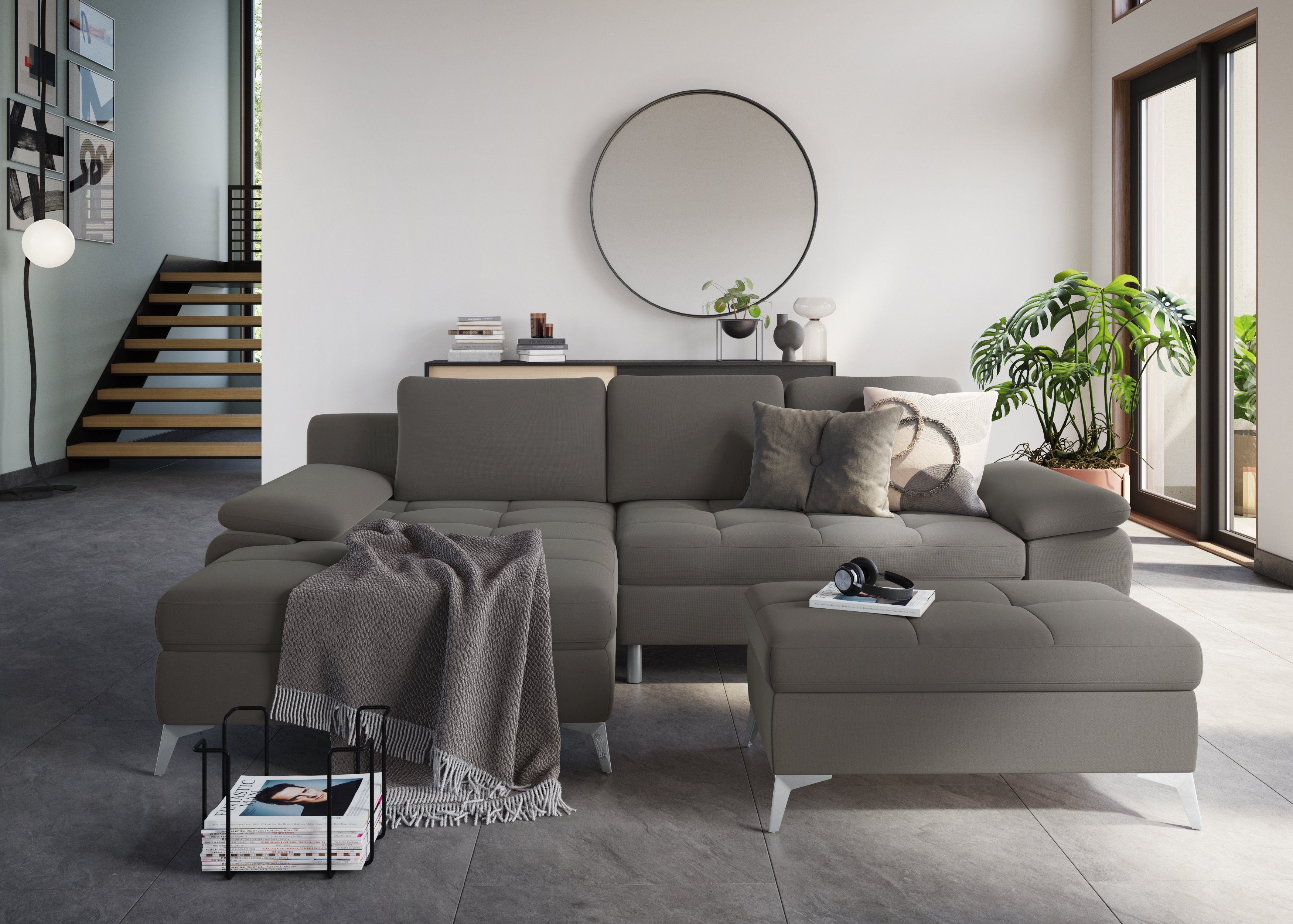 sit&more Hocker met bergruimte Latigo inclusief opbergruimte hockers grijs