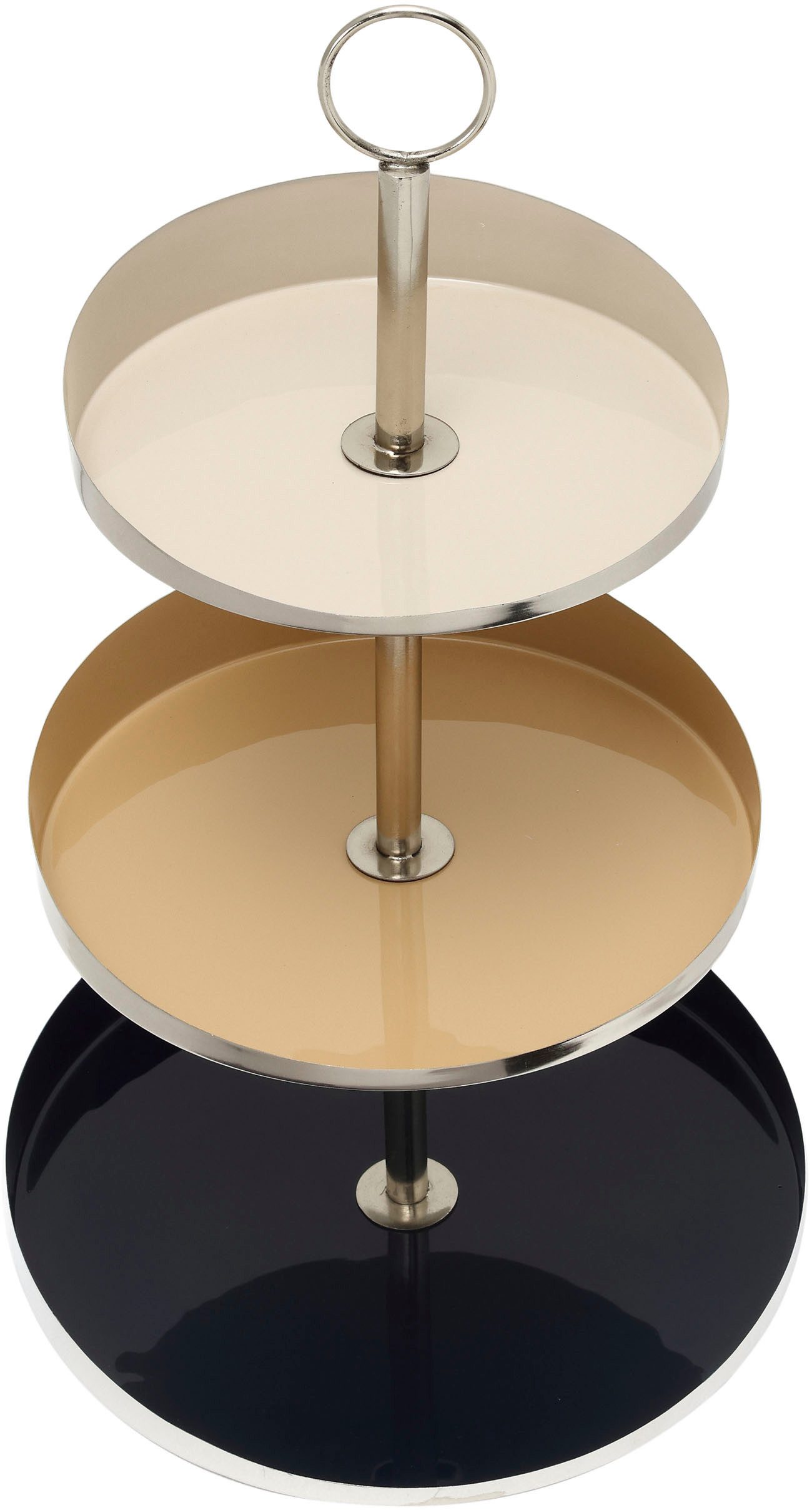 Kayoom Etagère Etagere Art Deco 2125 Handwerk, 3-laags serveerplateau van ijzer, kleurrijk gelakt