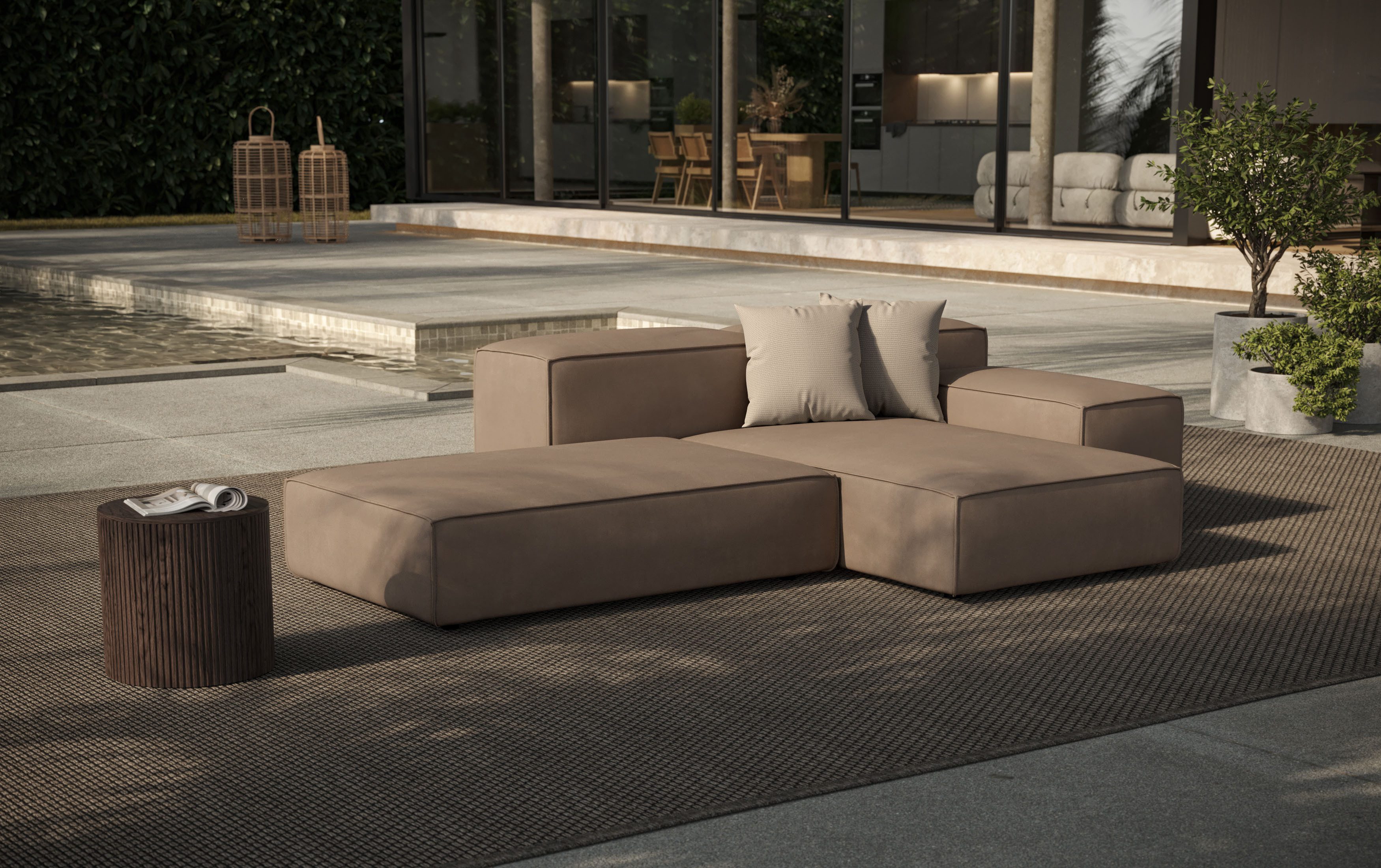 designwerk Megabank Puzzle, designsofa voor binnen en buiten, comfortabel, modulair
