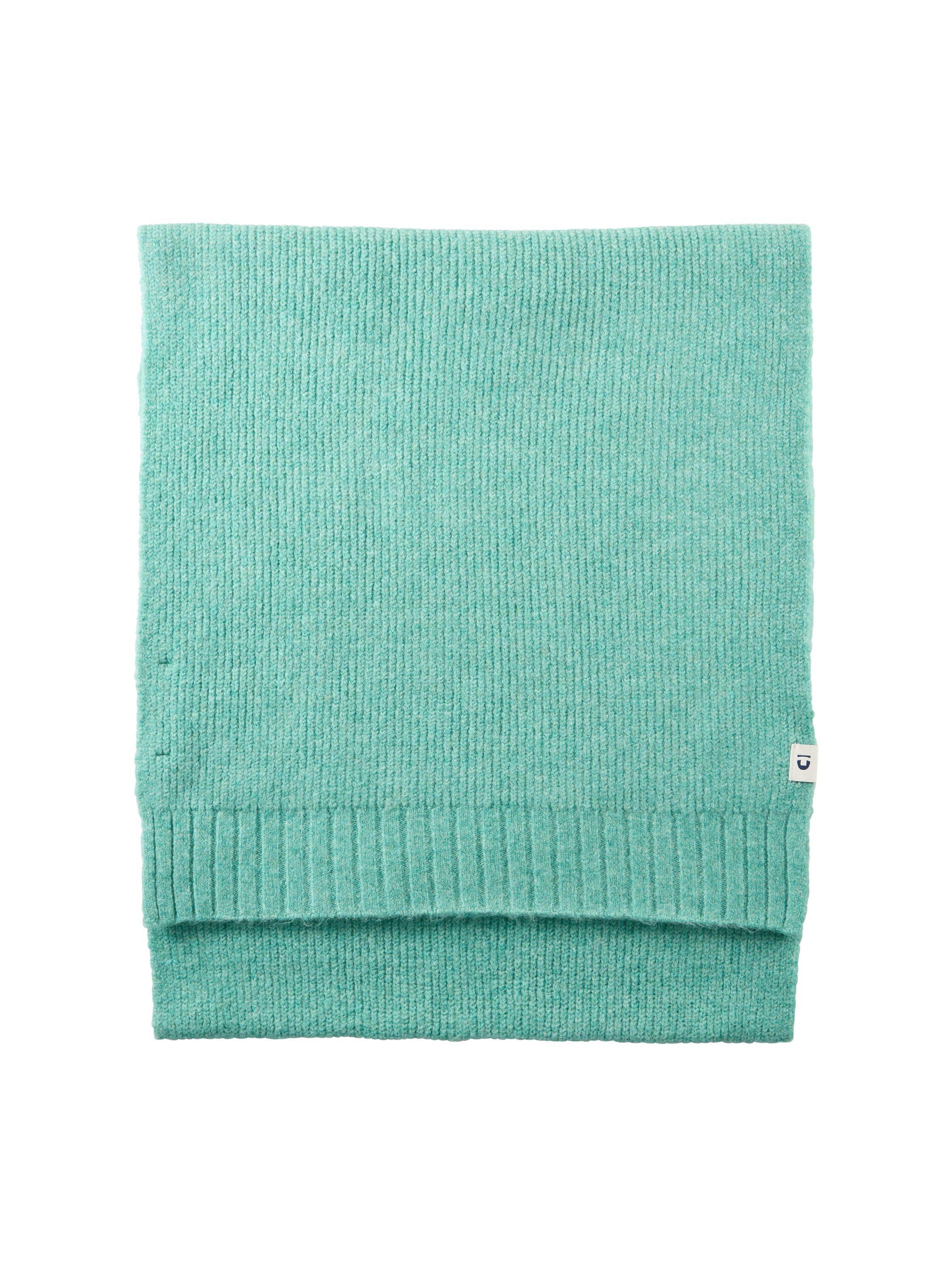 Tom Tailor Denim Gebreide sjaal effen met applicatie