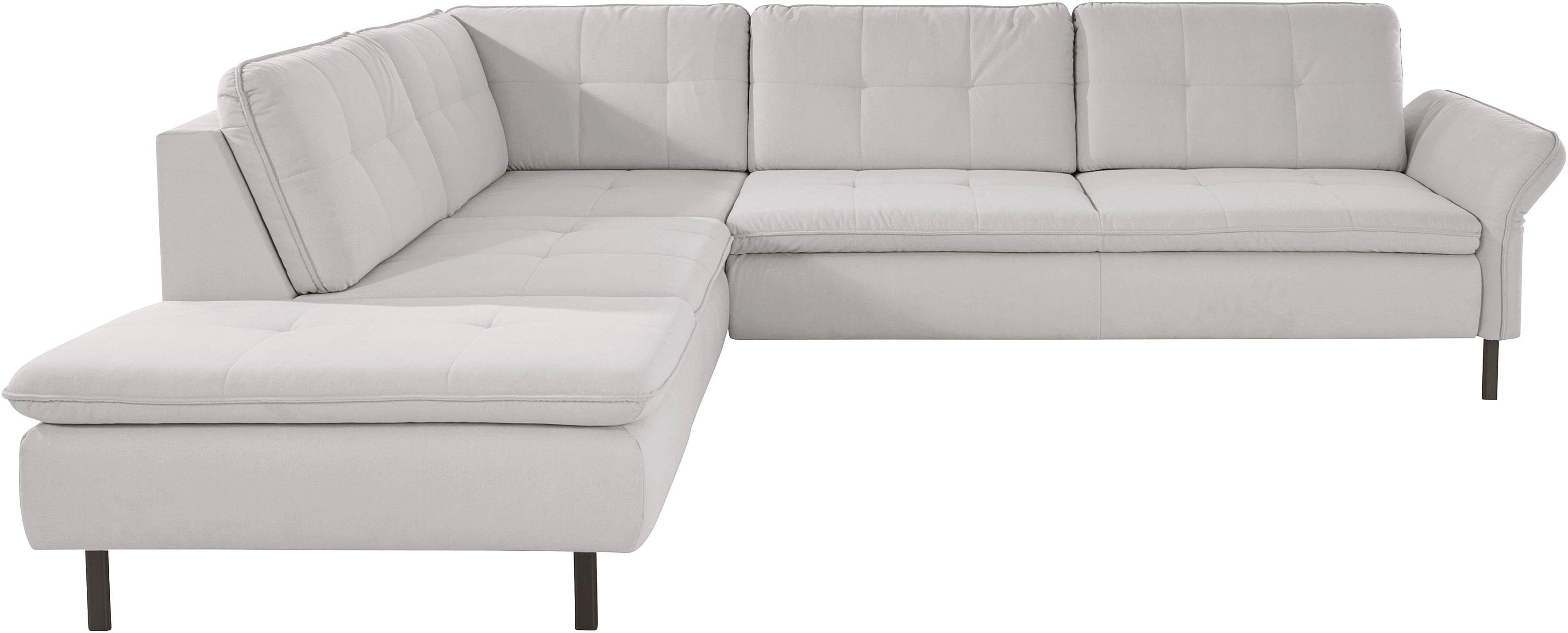 INOSIGN Hoekbank Birkholm L-vorm Verstelbare armleuningen, ook in Easy Clean bekleding - met water te reinigen