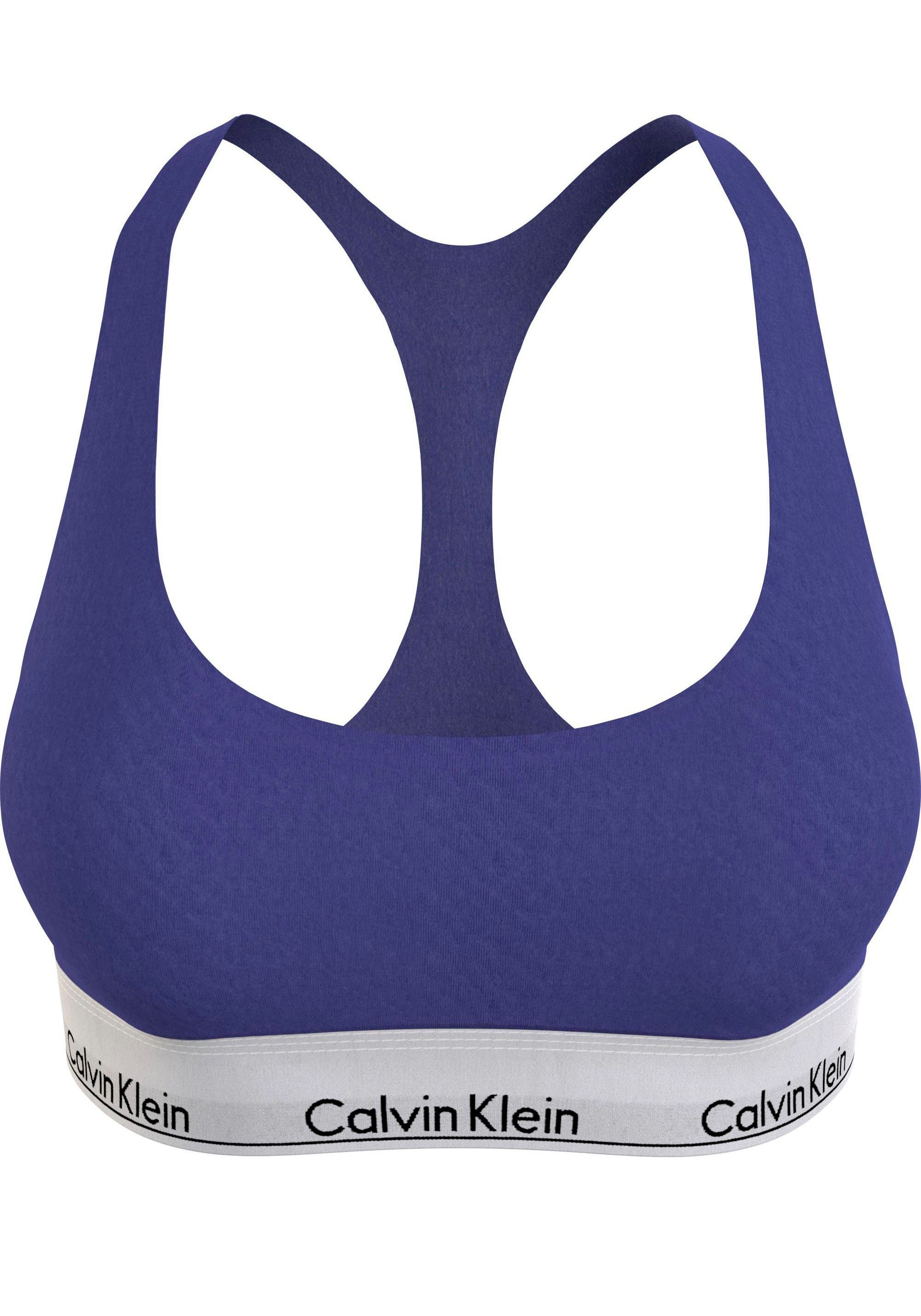 Calvin Klein Bralette met klassiek ck-logo dames bralettes maat XS blauw
