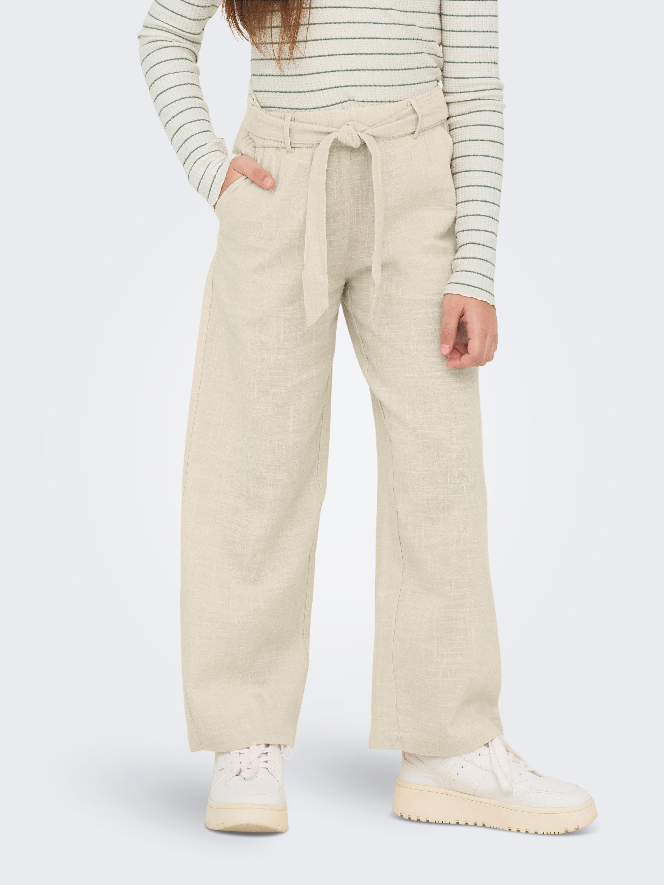 KIDS ONLY Comfortbroek KOGTIZANA COTTON LOOSE PANTS WVN NOOS meisjes broeken & leggings maat 122 beige