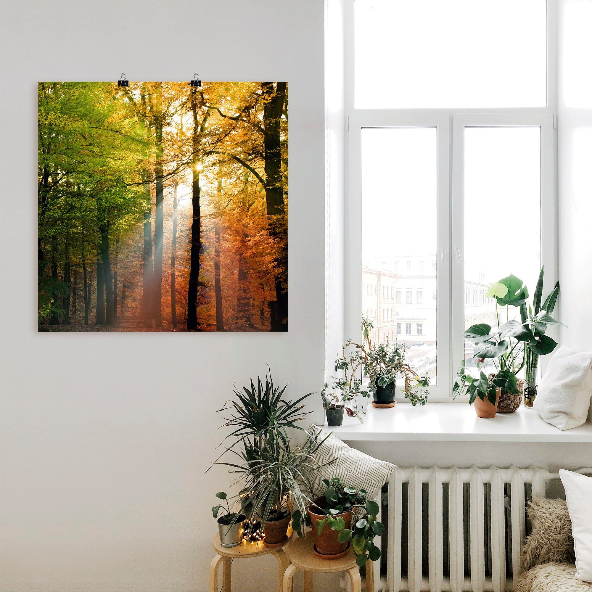 Artland Artprint Mooie herfstdag 2 als artprint van aluminium, artprint voor buiten, artprint op linnen, poster in verschillende maten. maten
