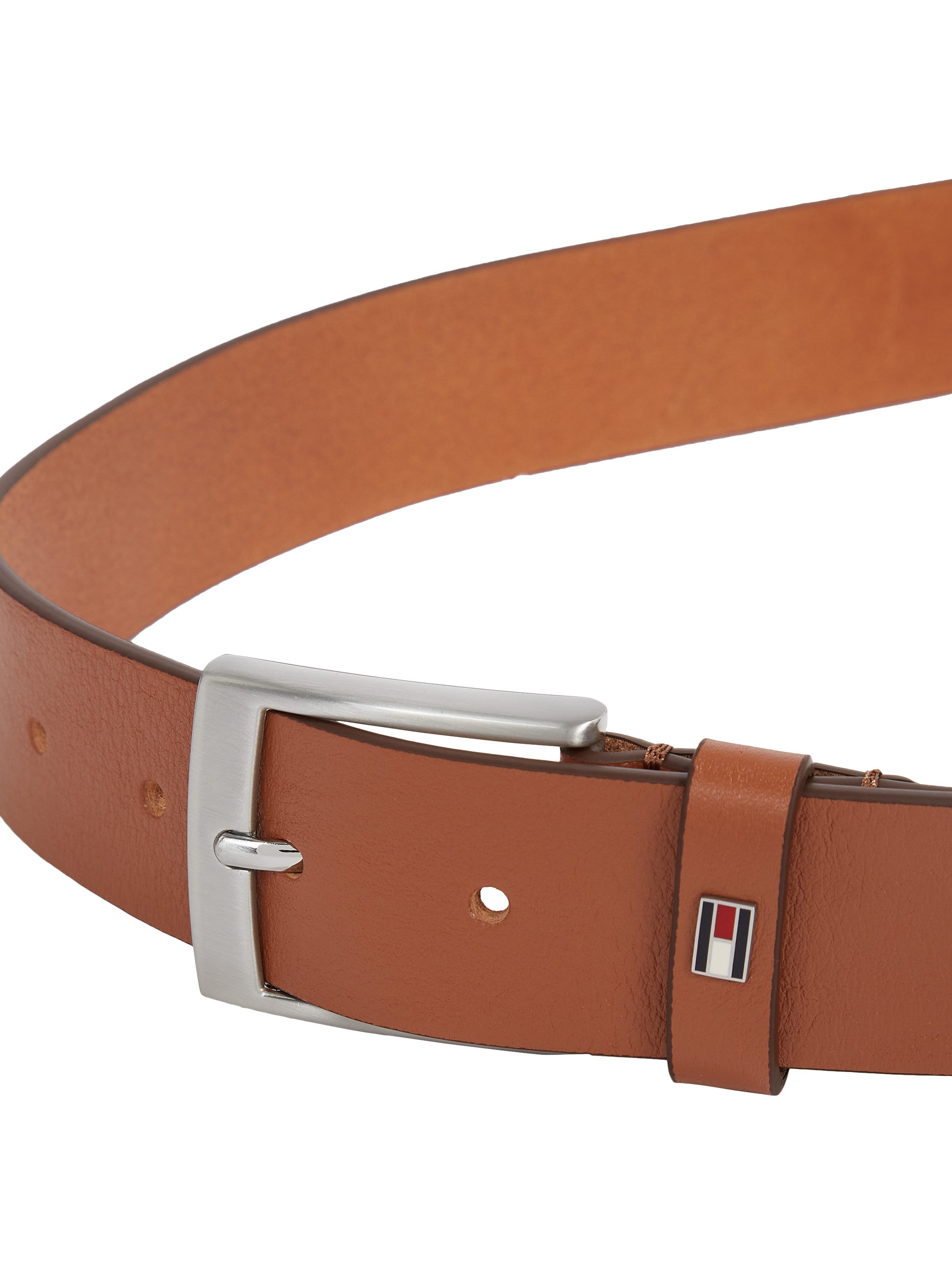 Tommy Hilfiger Leren riem ADAN 3.5 EXT Metalen logopatch, eenvoudige doornsluiting