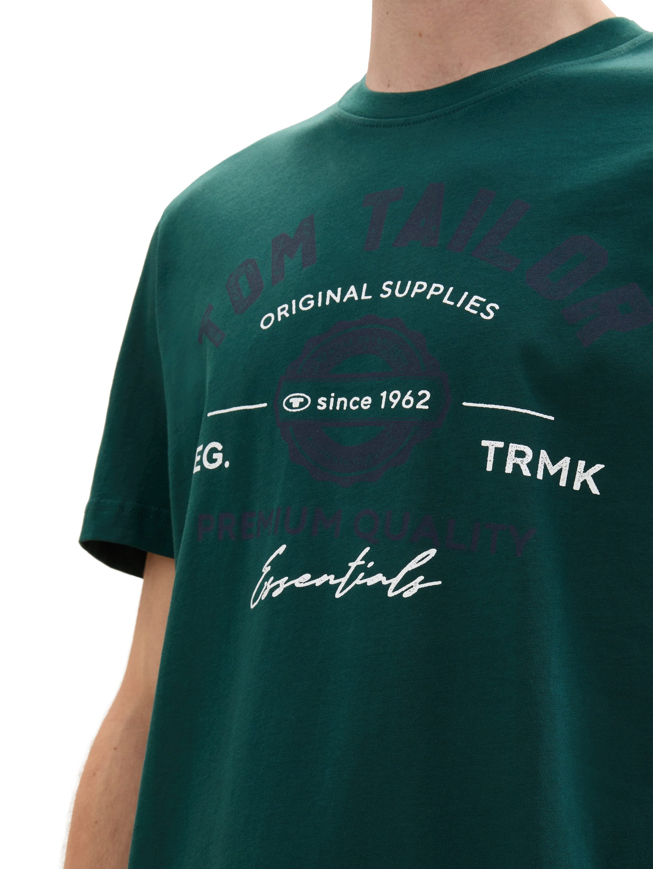 Tom Tailor T-shirt met grote logo-frontprint