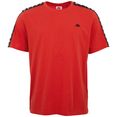 kappa t-shirt • met jacquard-logoband rood
