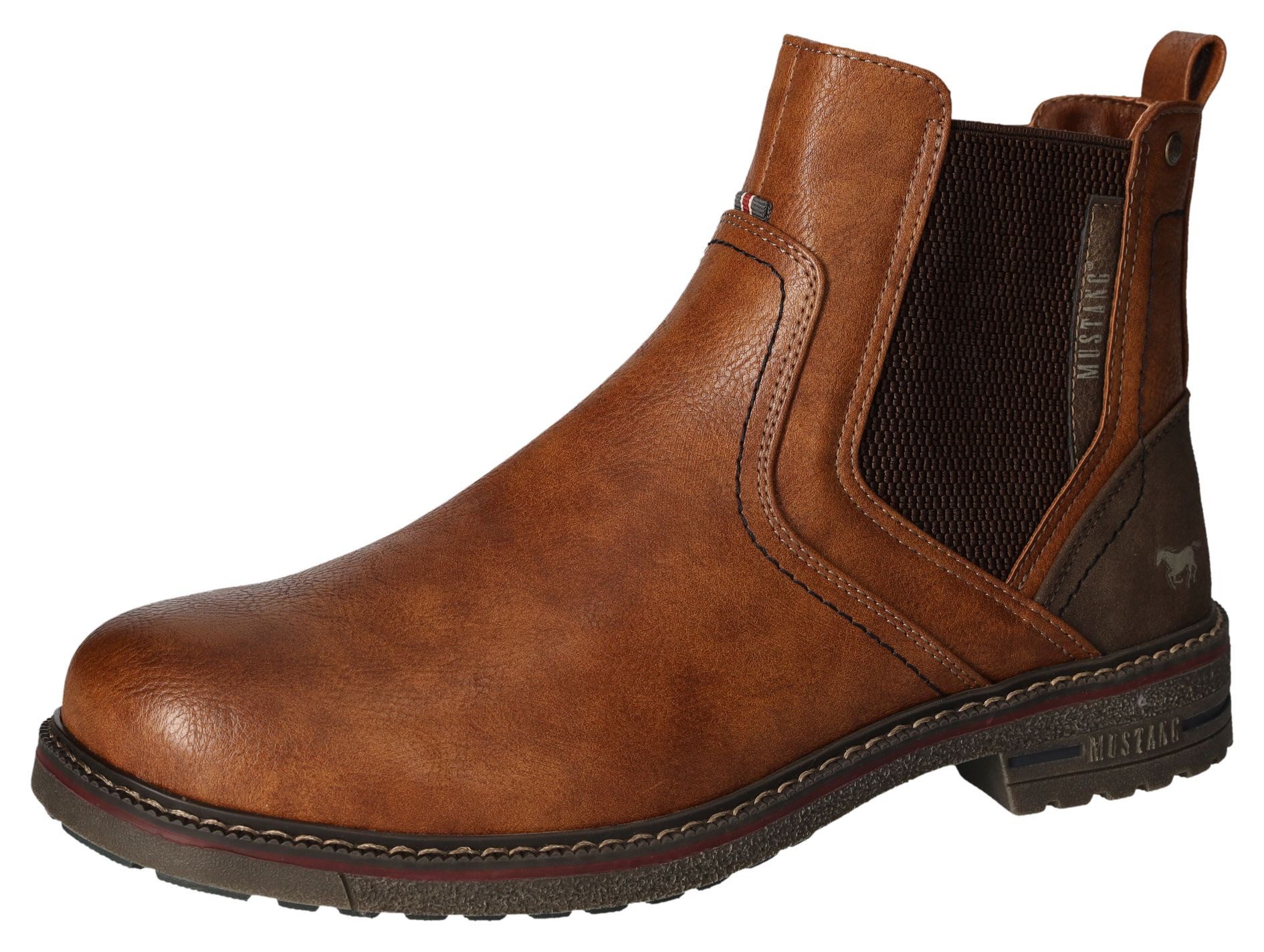 Mustang Shoes Chelsea-boots Enkellaars zakelijke schoen in klassiek ontwerp breedte G