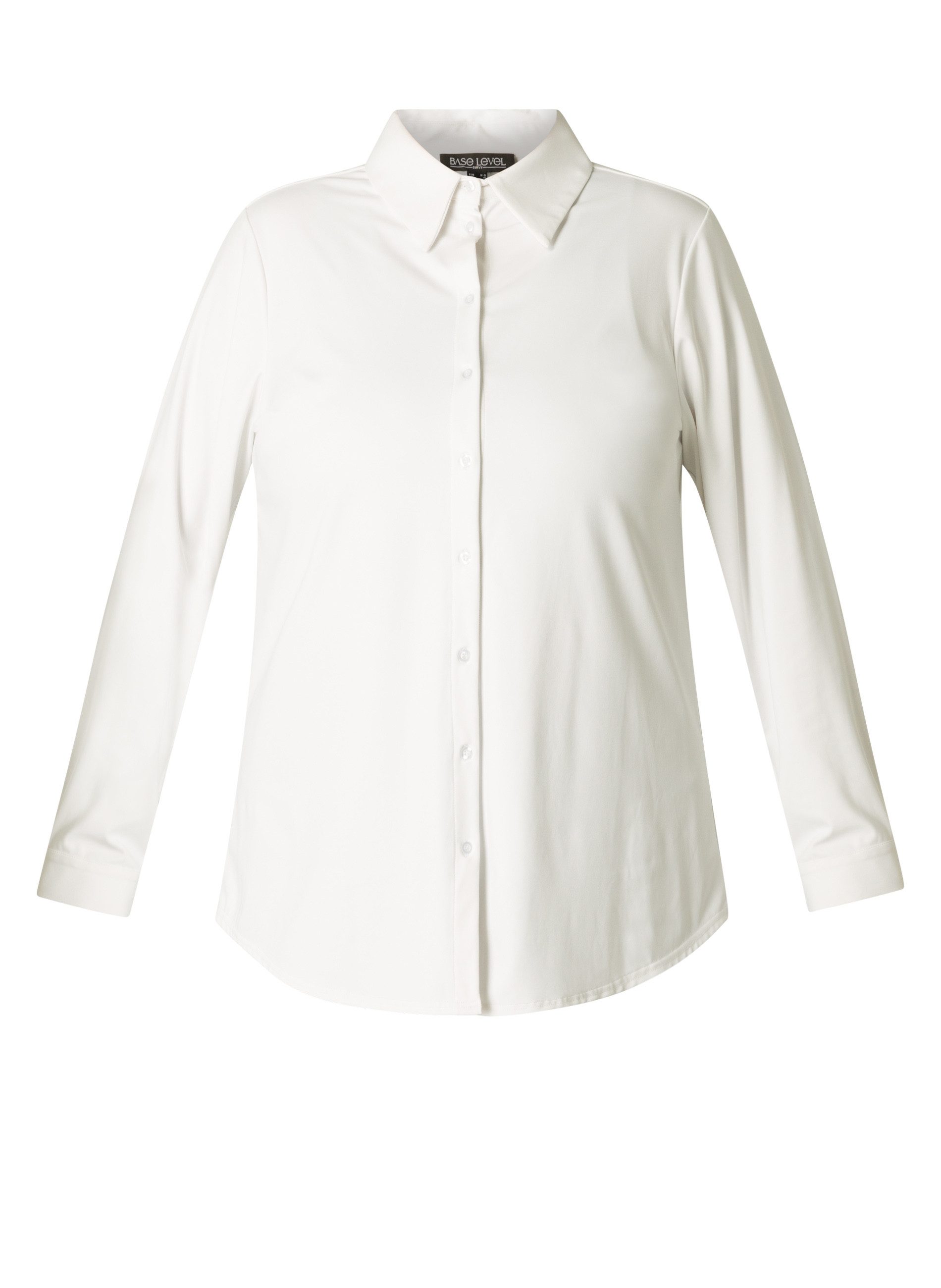 Base Level Curvy Blouse met lange mouwen Lara met stretch
