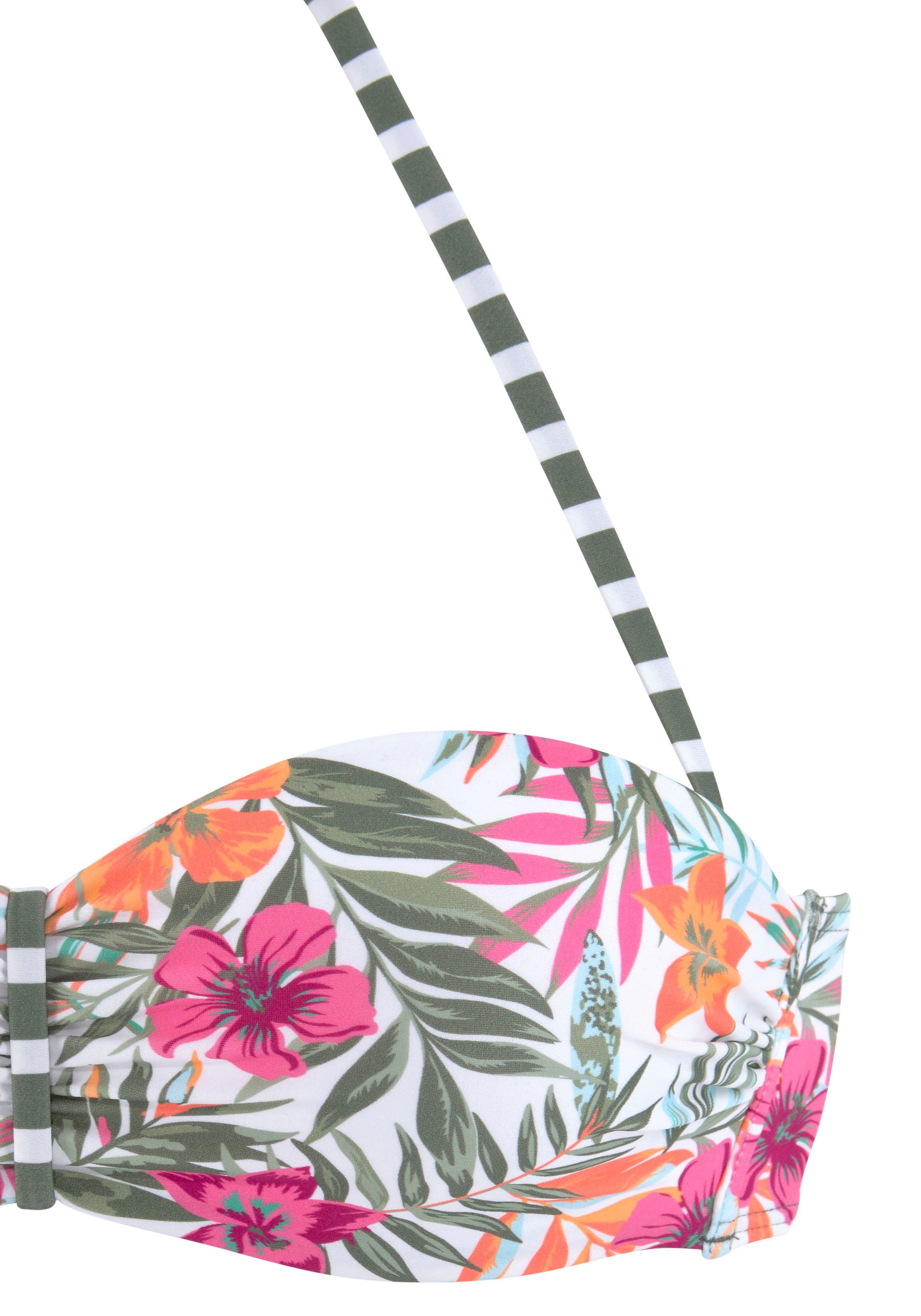 Venice Beach Bandeau-bikinitop Summer met aangerimpeld midden