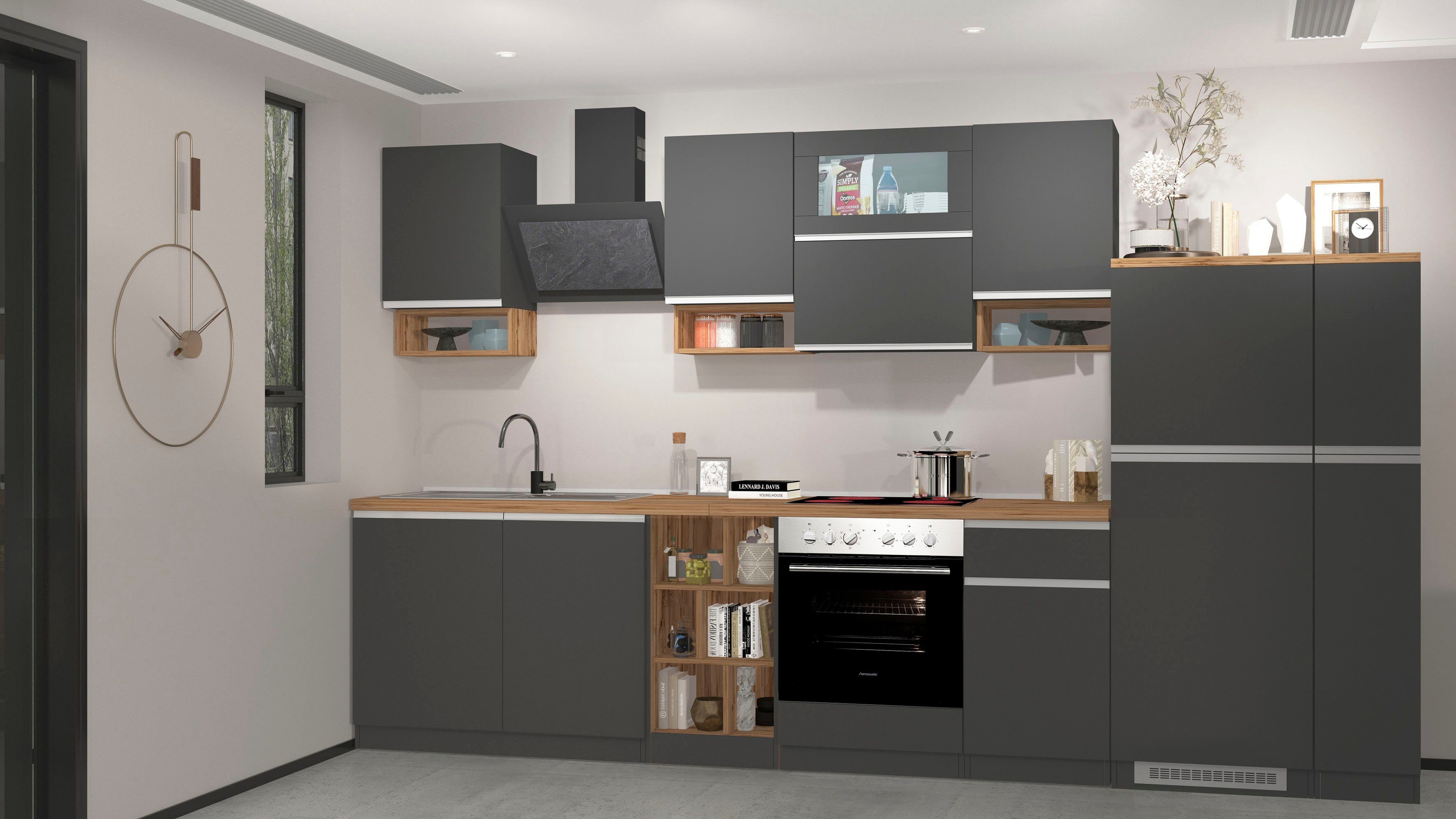 Kochstation Keuken KS-Sole keukenkast-set Breedte 90 cm, ombouw- en apothekerskast in set