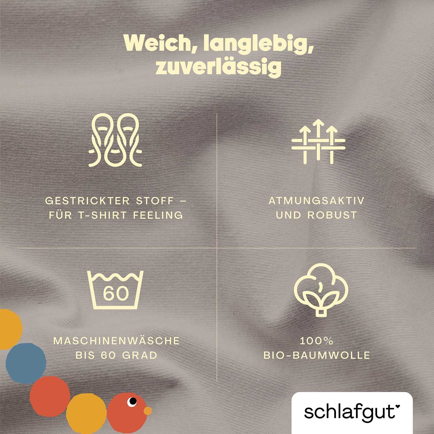 Schlafgut Hoeslaken Casual Mini Spannbettlaken voor kinderen, made in green by oeko-tex® (1 stuk)