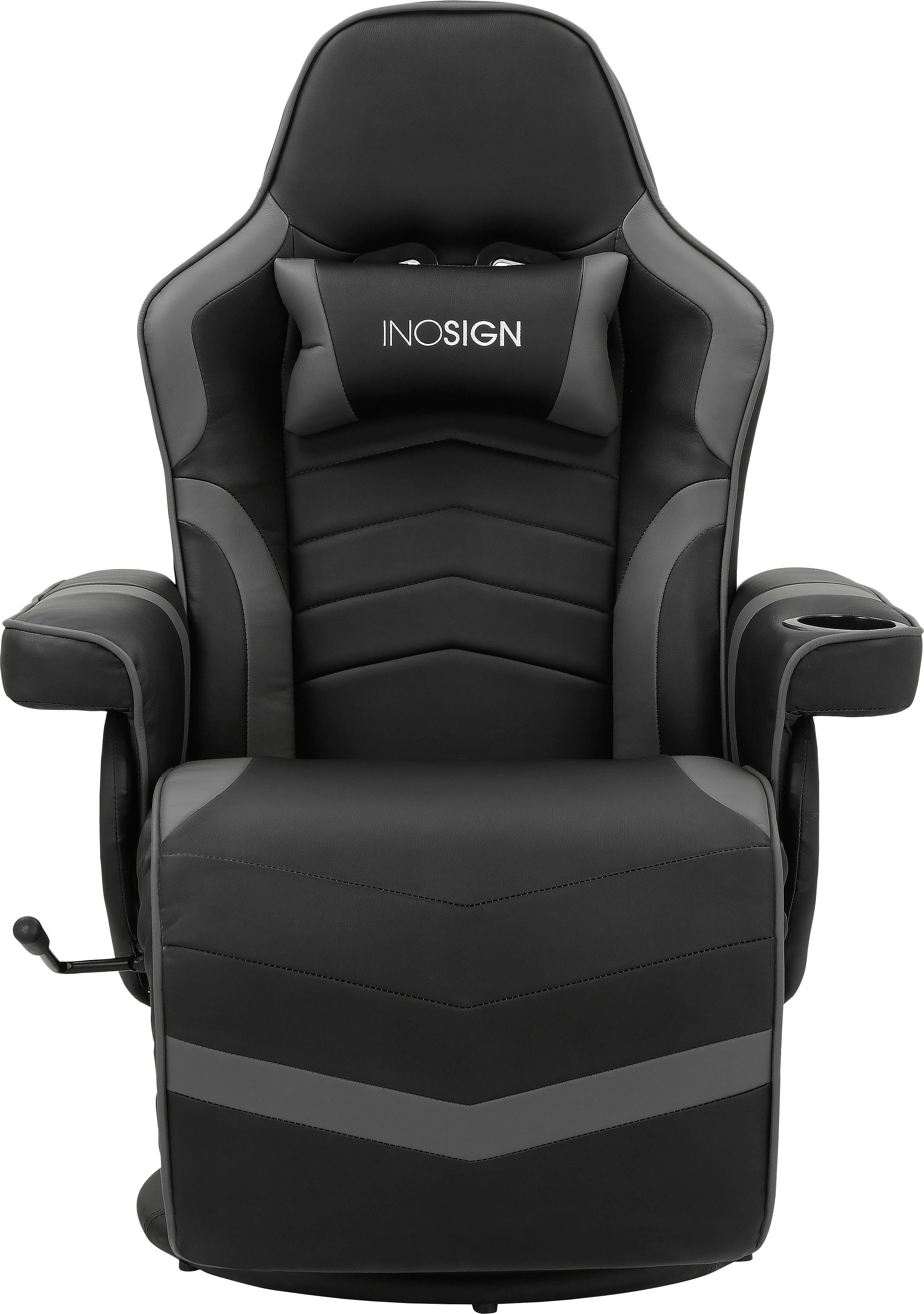 INOSIGN Relaxfauteuil Liljana Draaifunctie,1 kussen als hoofdsteun, metalen frame, zithoogte 47 cm
