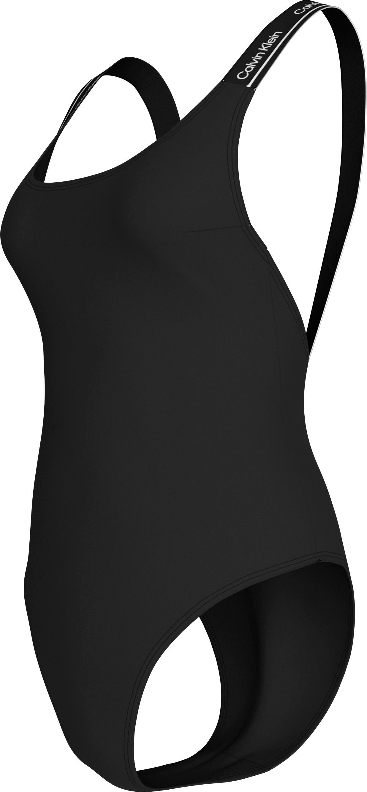Calvin Klein Swimwear Badpak ONE PIECE-RP met logoprint op de bandjes