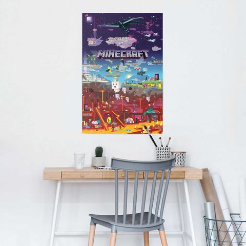 Reinders! poster Minecraft world beyond (1 stuk)