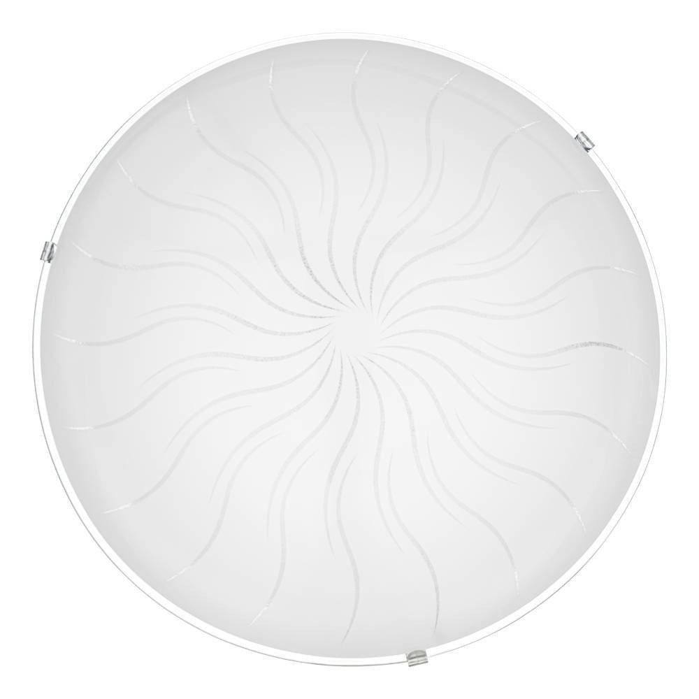 EGLO Plafondlamp MARGITTA 1 plafondlamp, wit, granille-kristallen, woonkamerlamp Led plafondlamp, Lamp voor de woonkamer, slaapkamerlamp, Ø 31,5 cm (1 stuk)