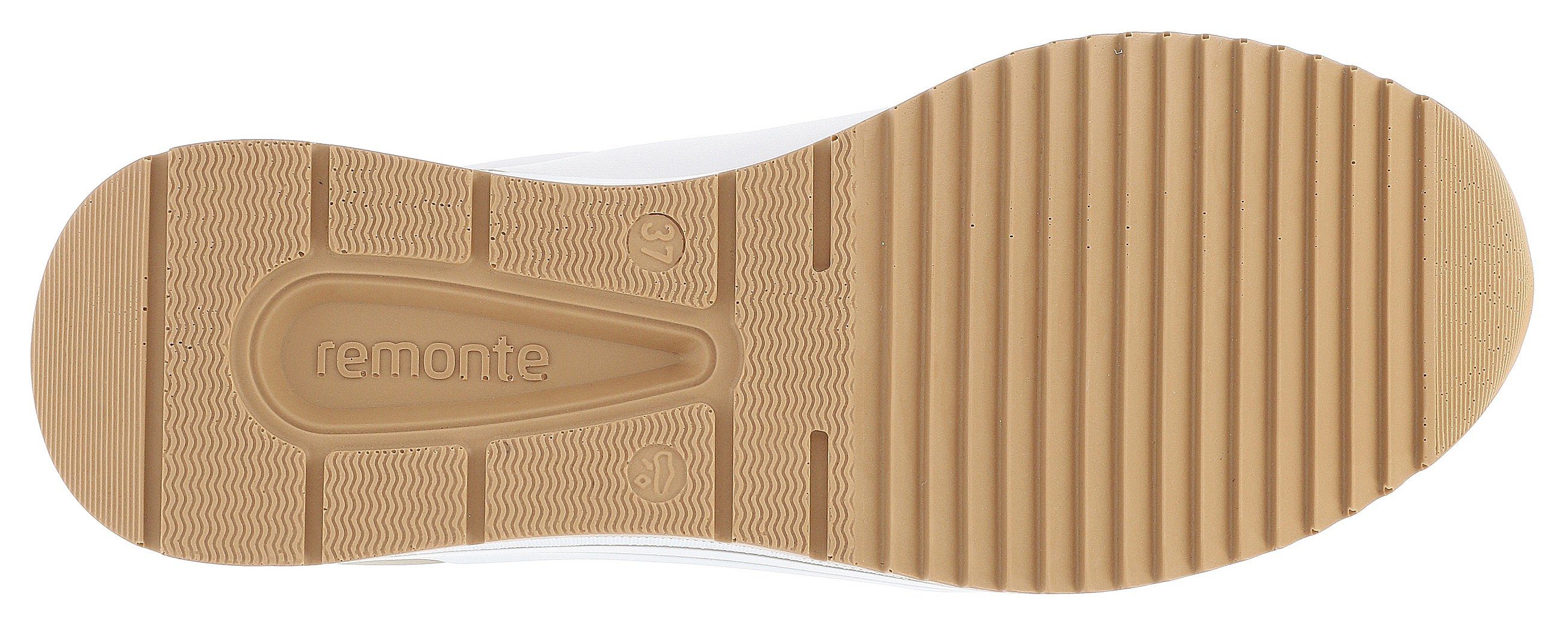 Remonte Sneakers met sleehak , vrijetijdsschoen, lage schoen, veterschoen, vegan verwerking