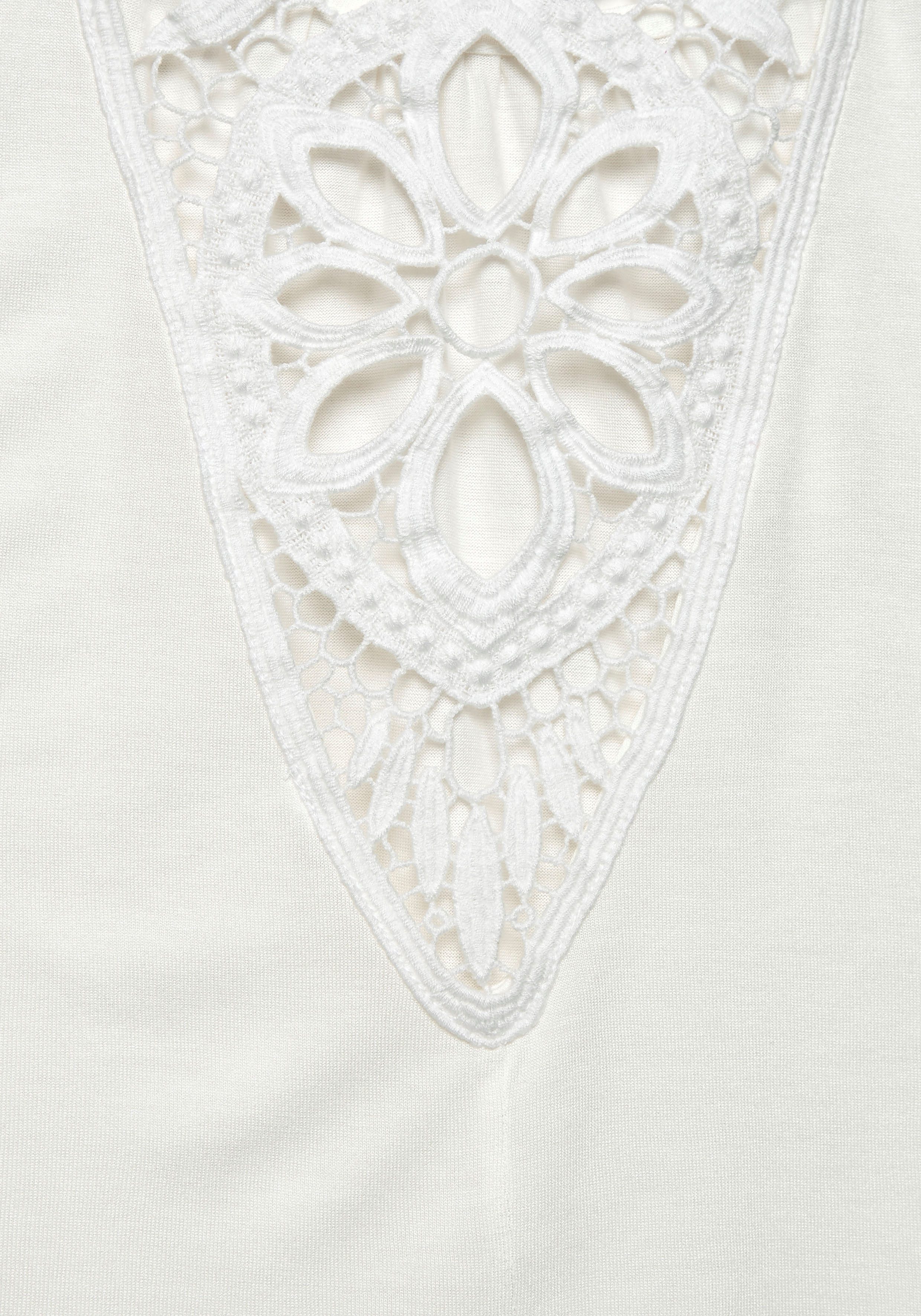 Vivance Top met kantinzet op de rug, luchtig zomertop van jersey