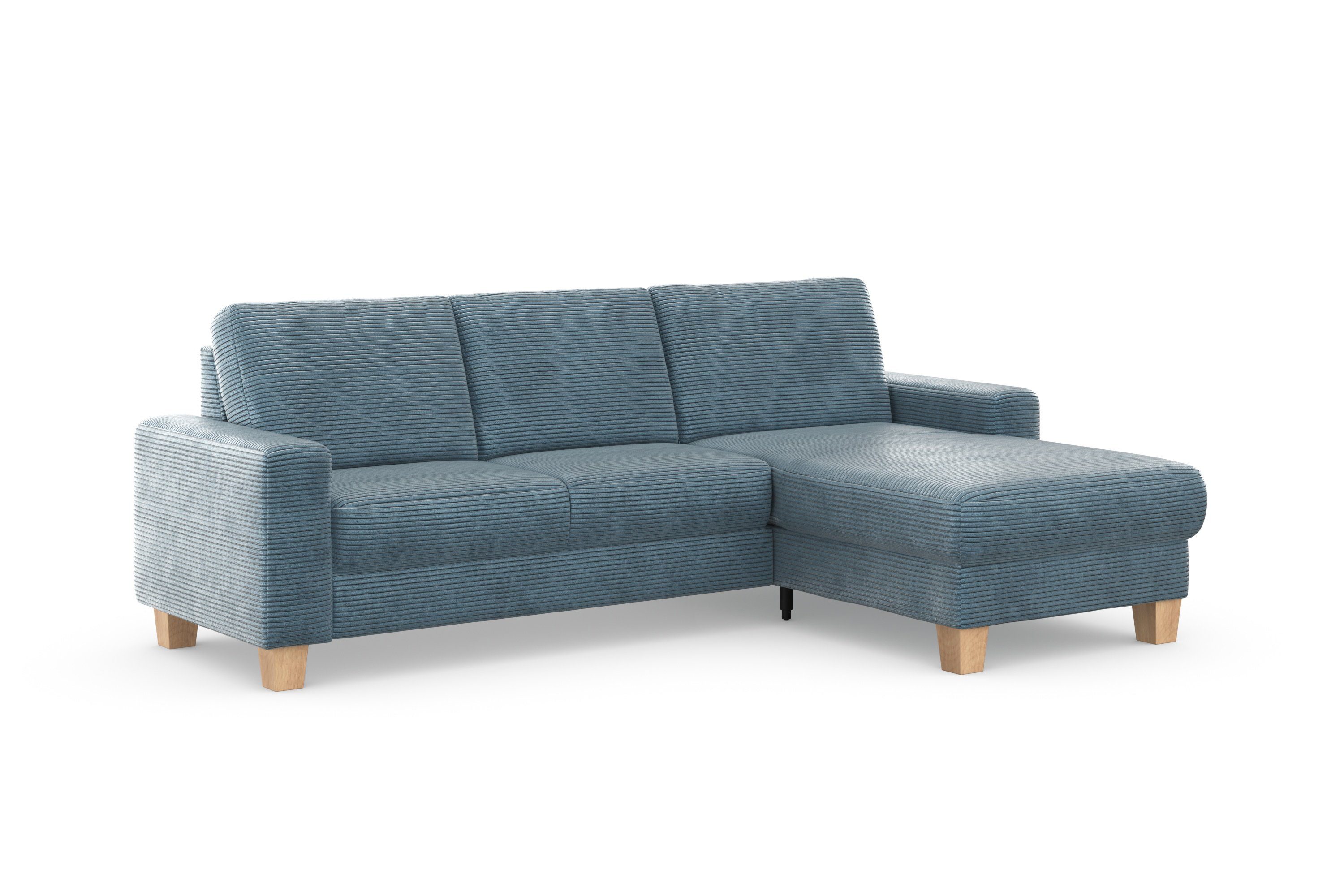 Home affaire Hoekbank Summer L-vorm met récamier, met of zonder slaapfunctie en bedkist, cordbekleding