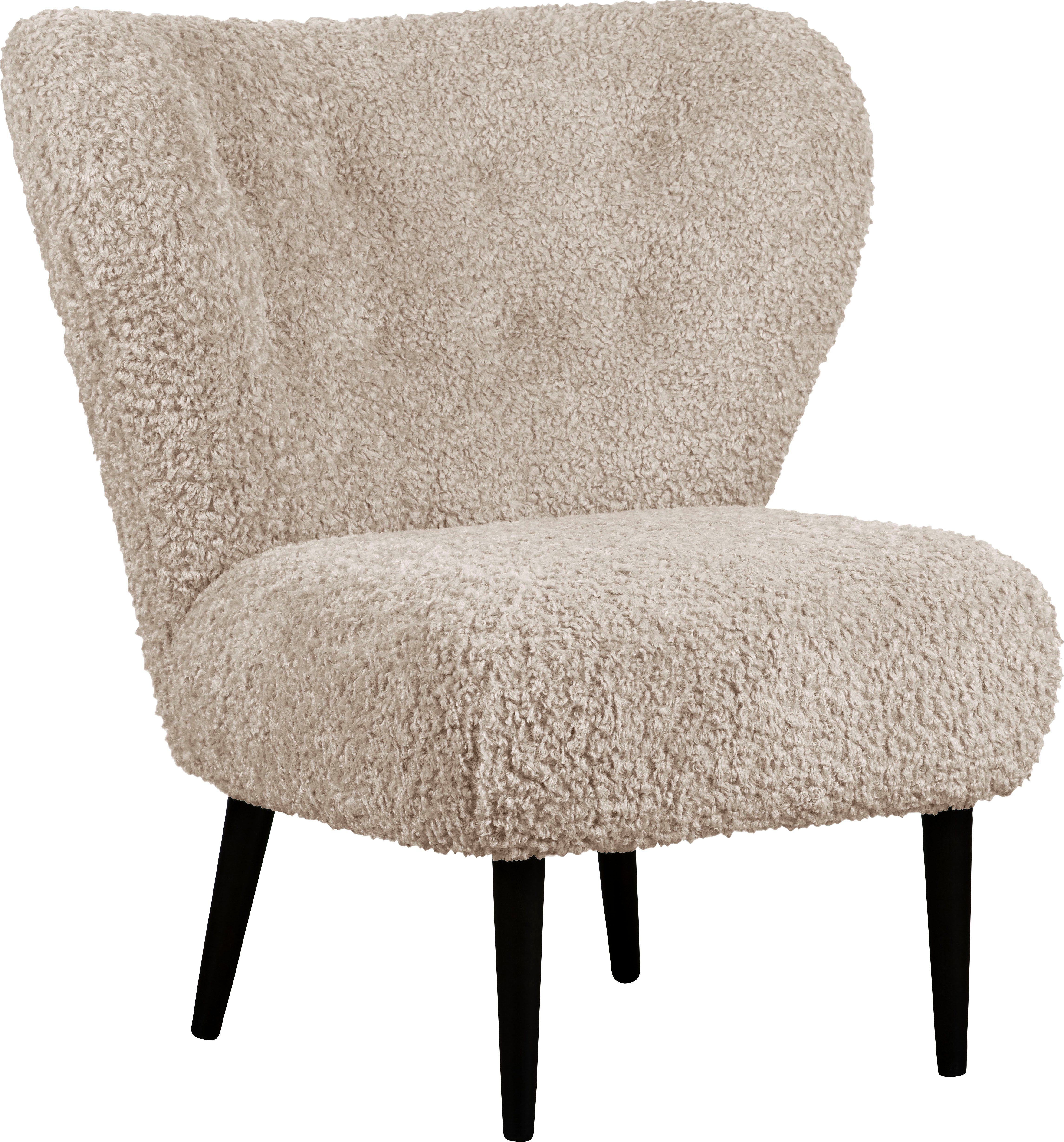 LeGer Home by Lena Gercke Fauteuil Dinah Knoopdetails op de achterkant, naar keuze met of zonder poef/voetenbank