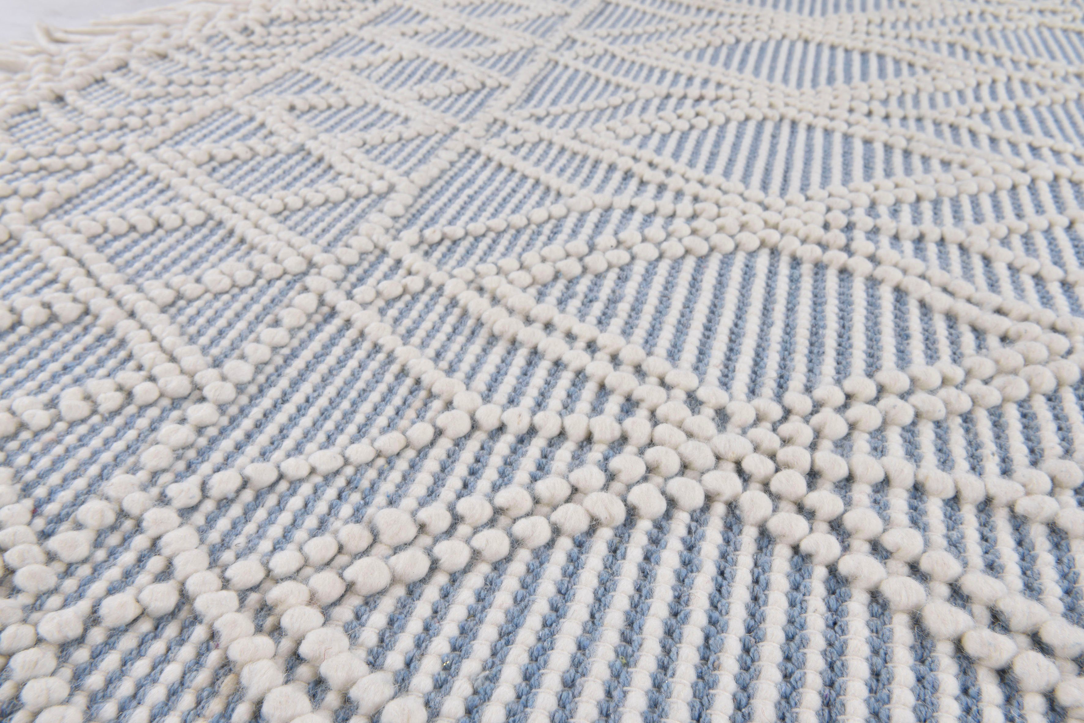 TOM TAILOR HOME Vloerkleed Coloured Macrame Handgeweven vloerkleed, zuivere wol, met de hand geweven, met franje, Scandi design