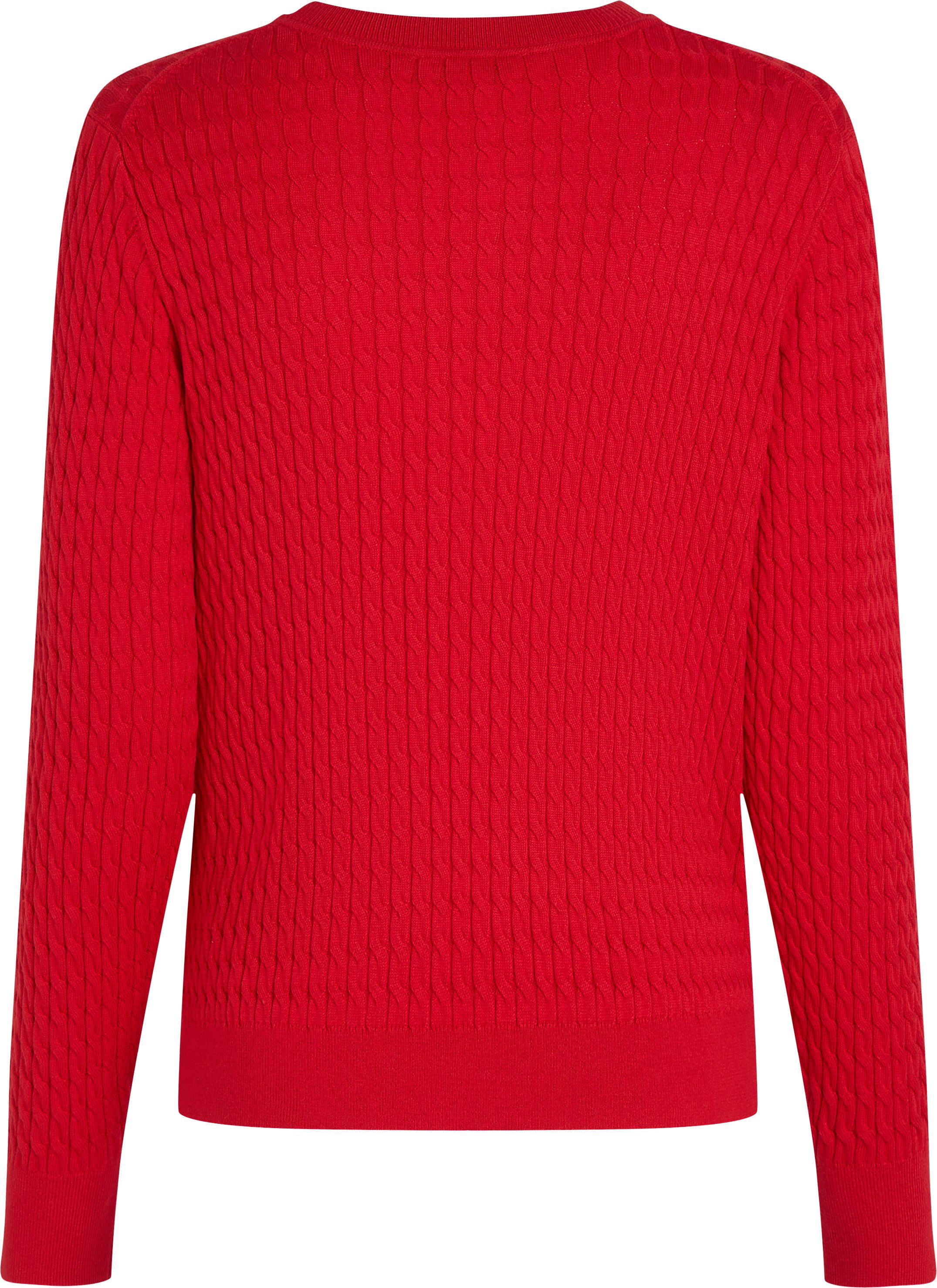 Tommy Hilfiger Trui met ronde hals CO CABLE C-NK LS SWEATER