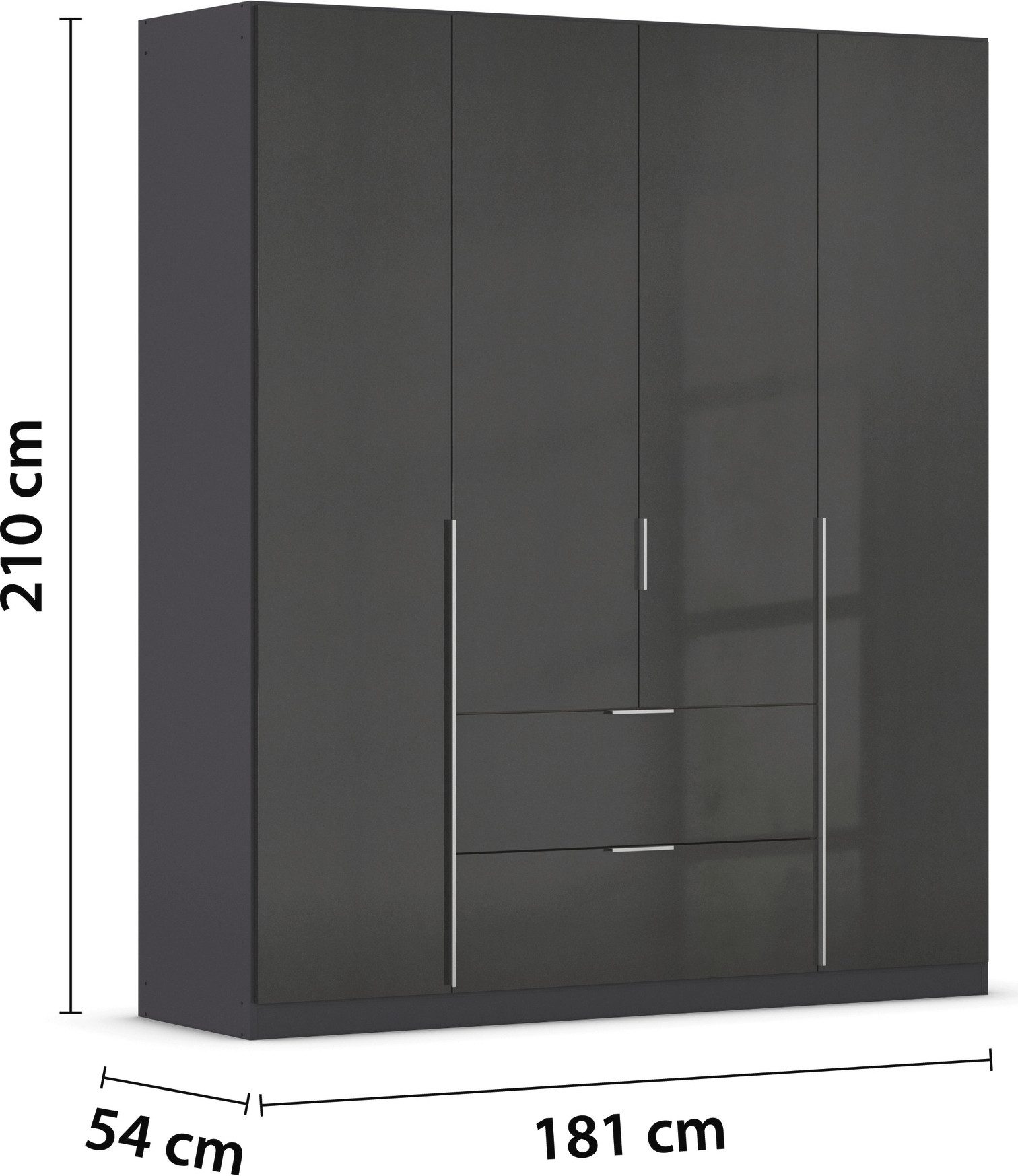 rauch Draaideurkast Kledingkast kast garderobe AGORDO met decor- of hoogglansfront
