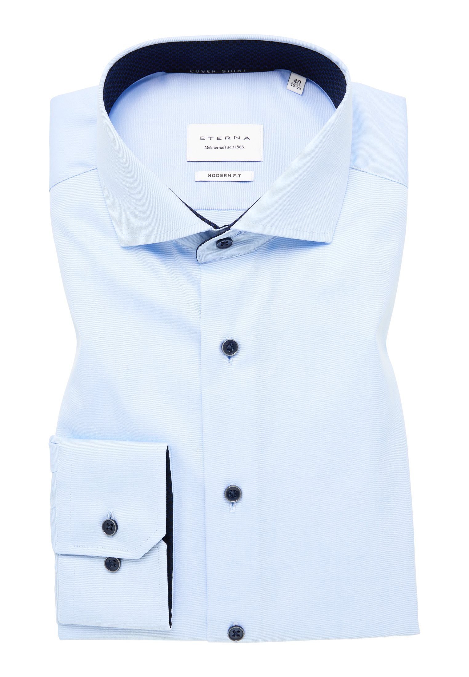 Eterna Overhemd met lange mouwen MODERN FIT NON IRON (strijkvrij)