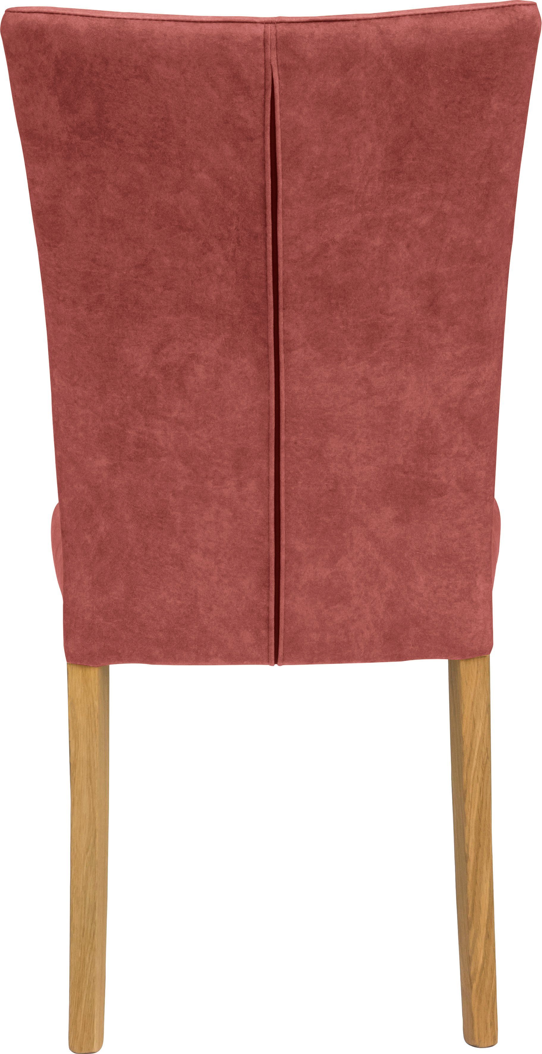 Home affaire Eetkamerstoel Aspen gestoffeerde stoel Massief houten frame, in veel bekledingskwaliteiten landhuis (set, 2 stuks)