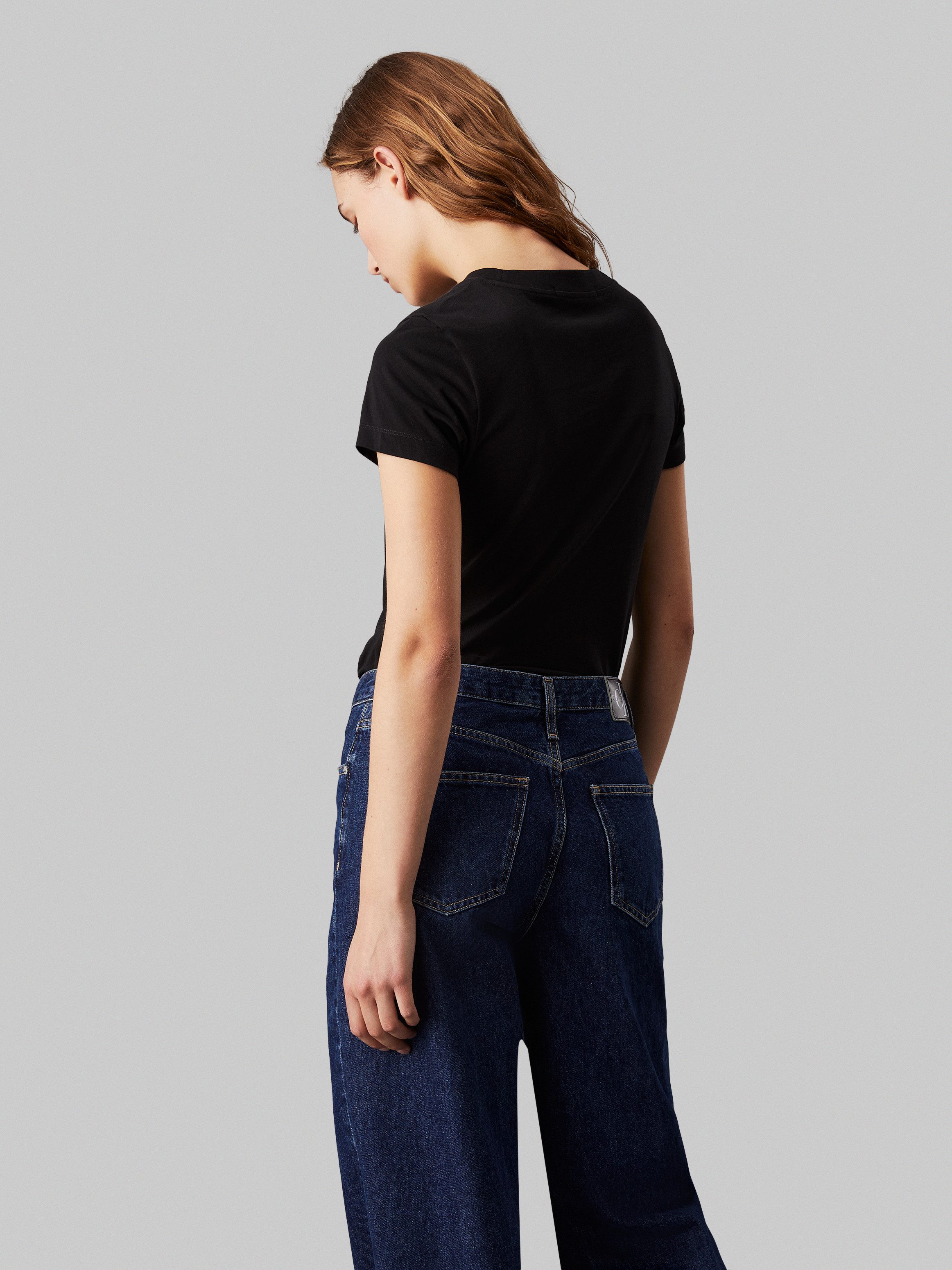 Calvin Klein T-shirt MONOLOGO SLIM TEE met gestempeld logo