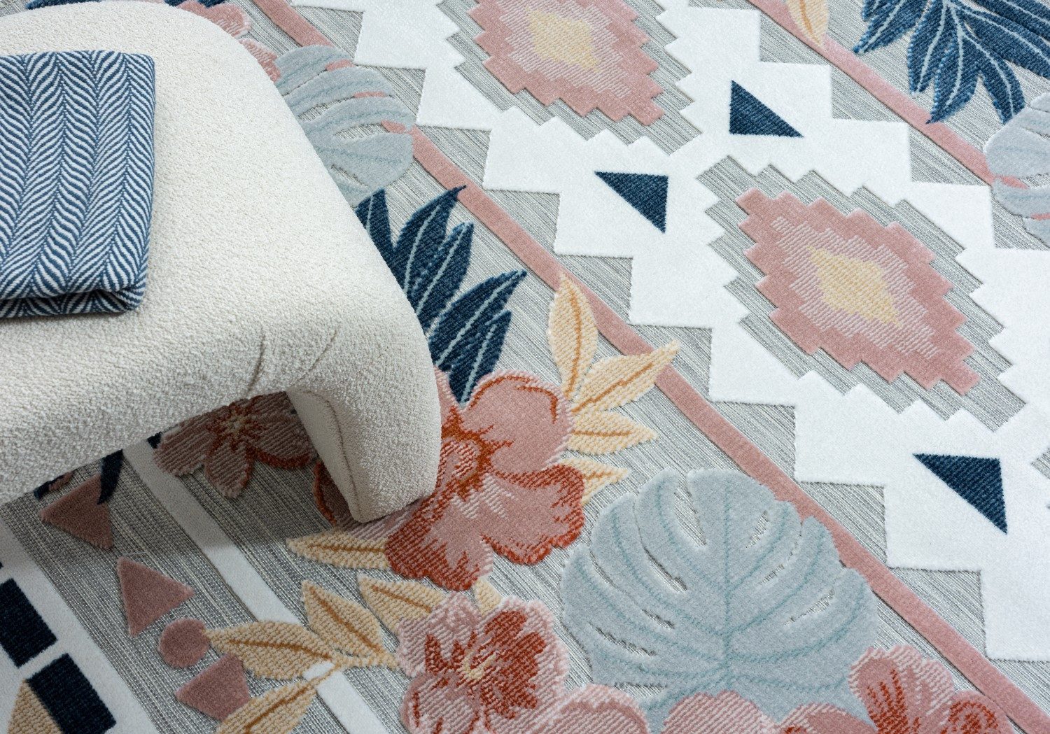Myflair Möbel & Accessoires Vloerkleed Lotus voorraadopruiming bloemig ontwerp, bloemenmotief, geschikt voor buiten, balkon, terras